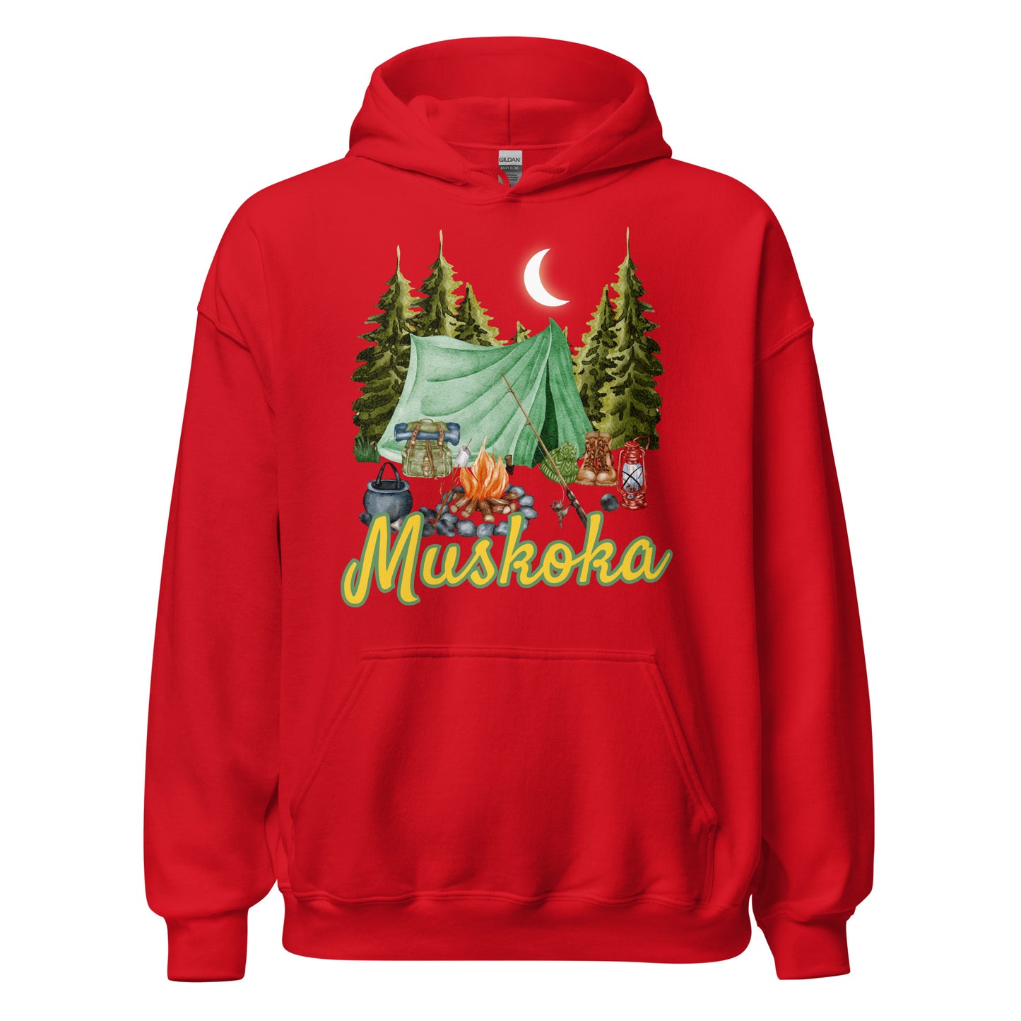 Muskoka Painted Camping Scene - Unisex Hoodie