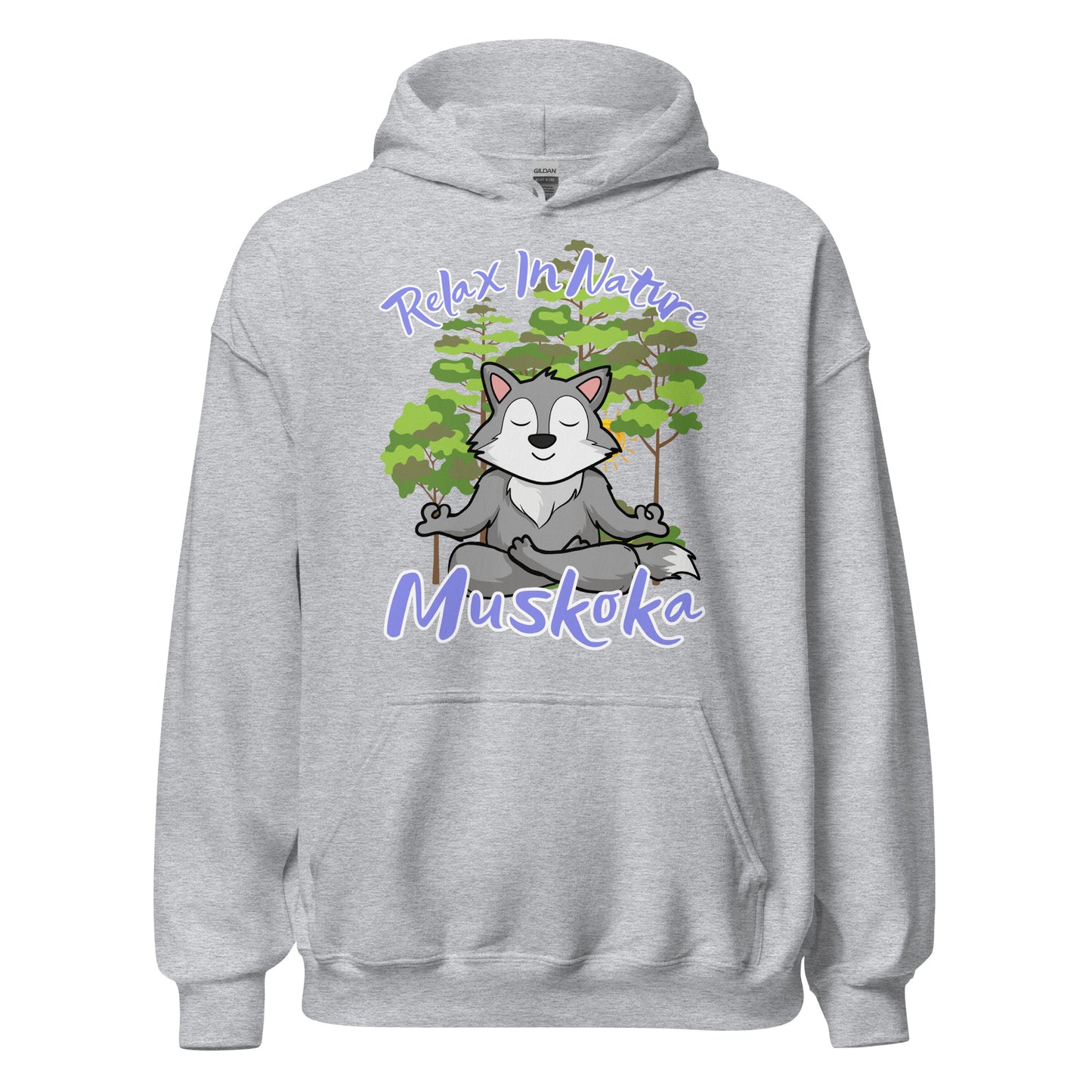 Relax in Nature Muskoka Wolf - Unisex Hoodie