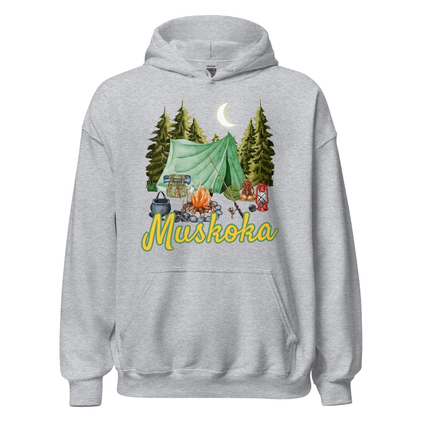 Muskoka Painted Camping Scene - Unisex Hoodie