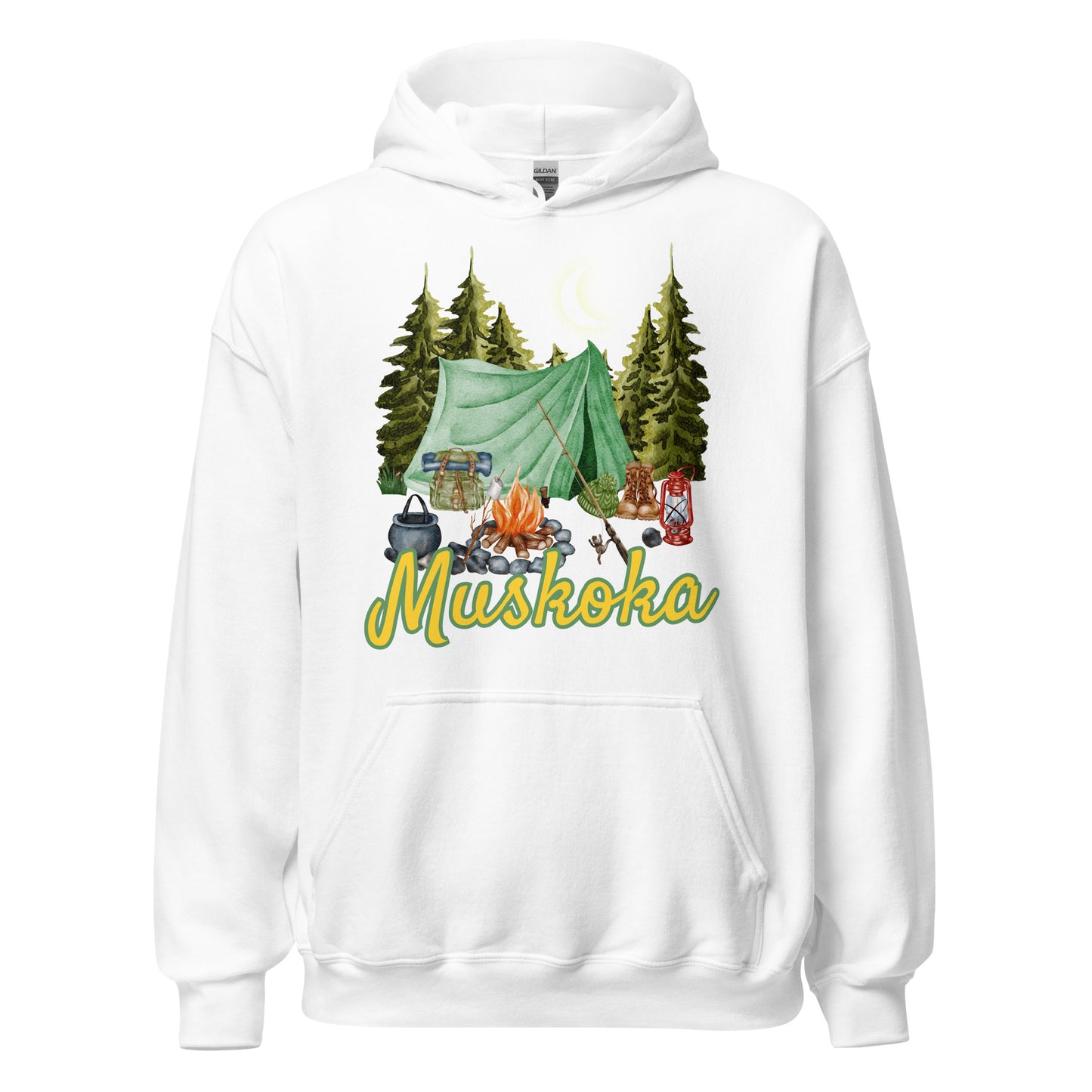 Muskoka Painted Camping Scene - Unisex Hoodie