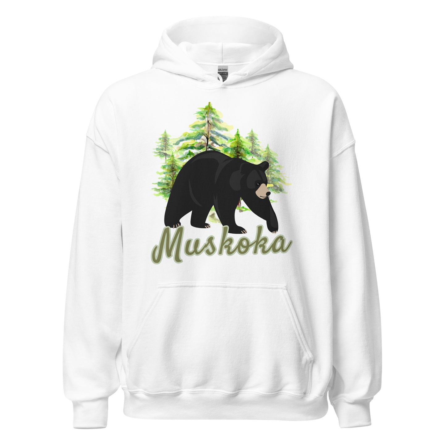Muskoka Painted Bear Scene - Unisex Hoodie