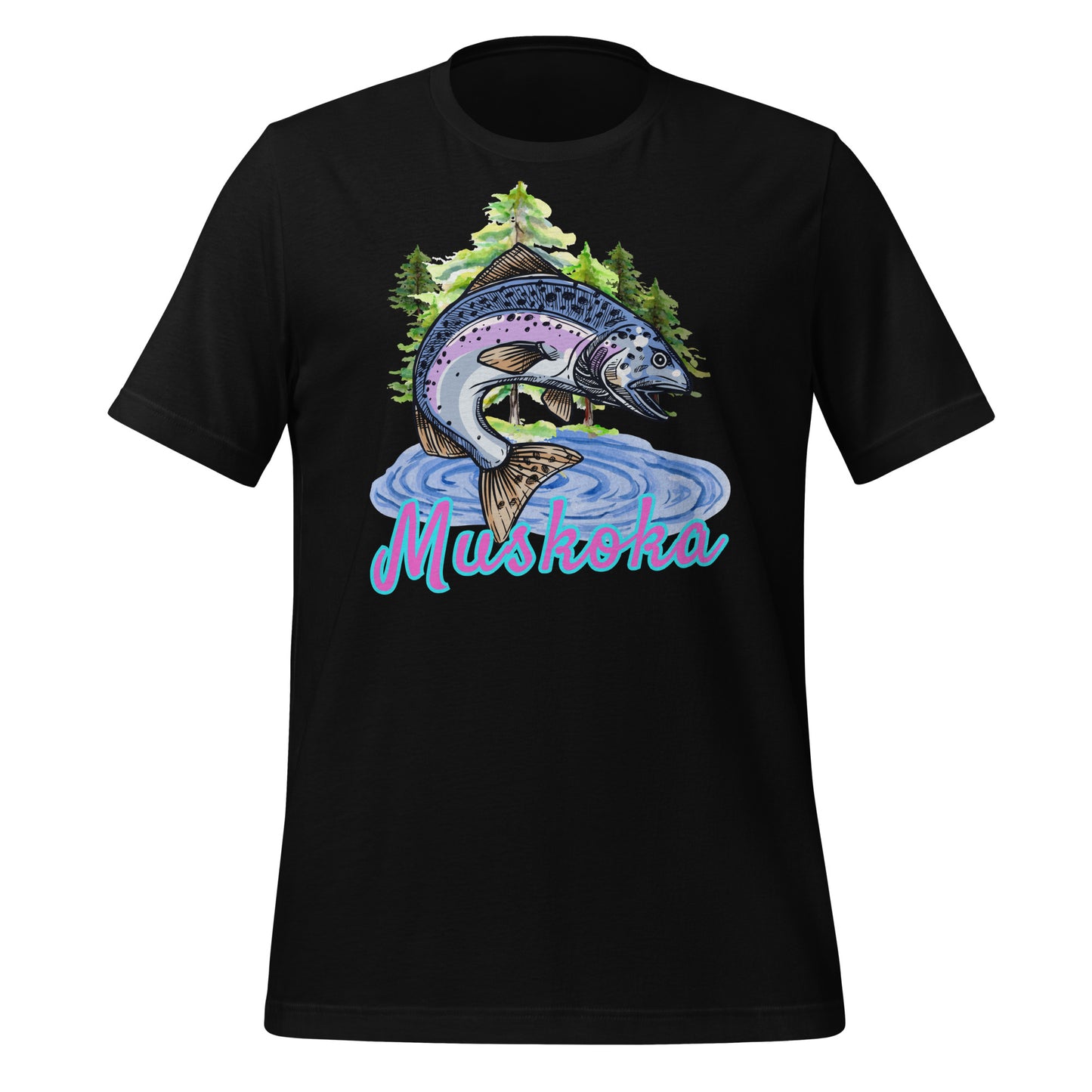 Muskoka Painted Trout Scene - Unisex t-shirt