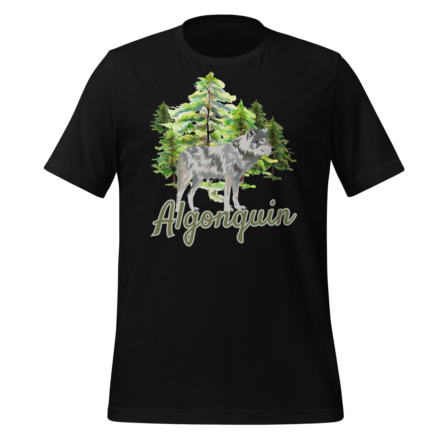 Algonquin Painted Wolf Scene - Unisex t-shirt