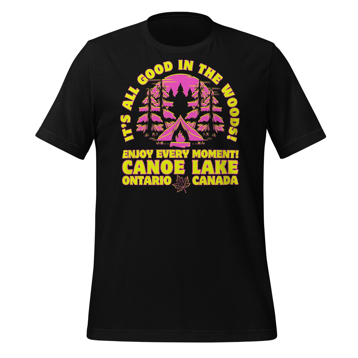 It's All Good In The Woods Canoe Lake Pink - Unisex t-shirt