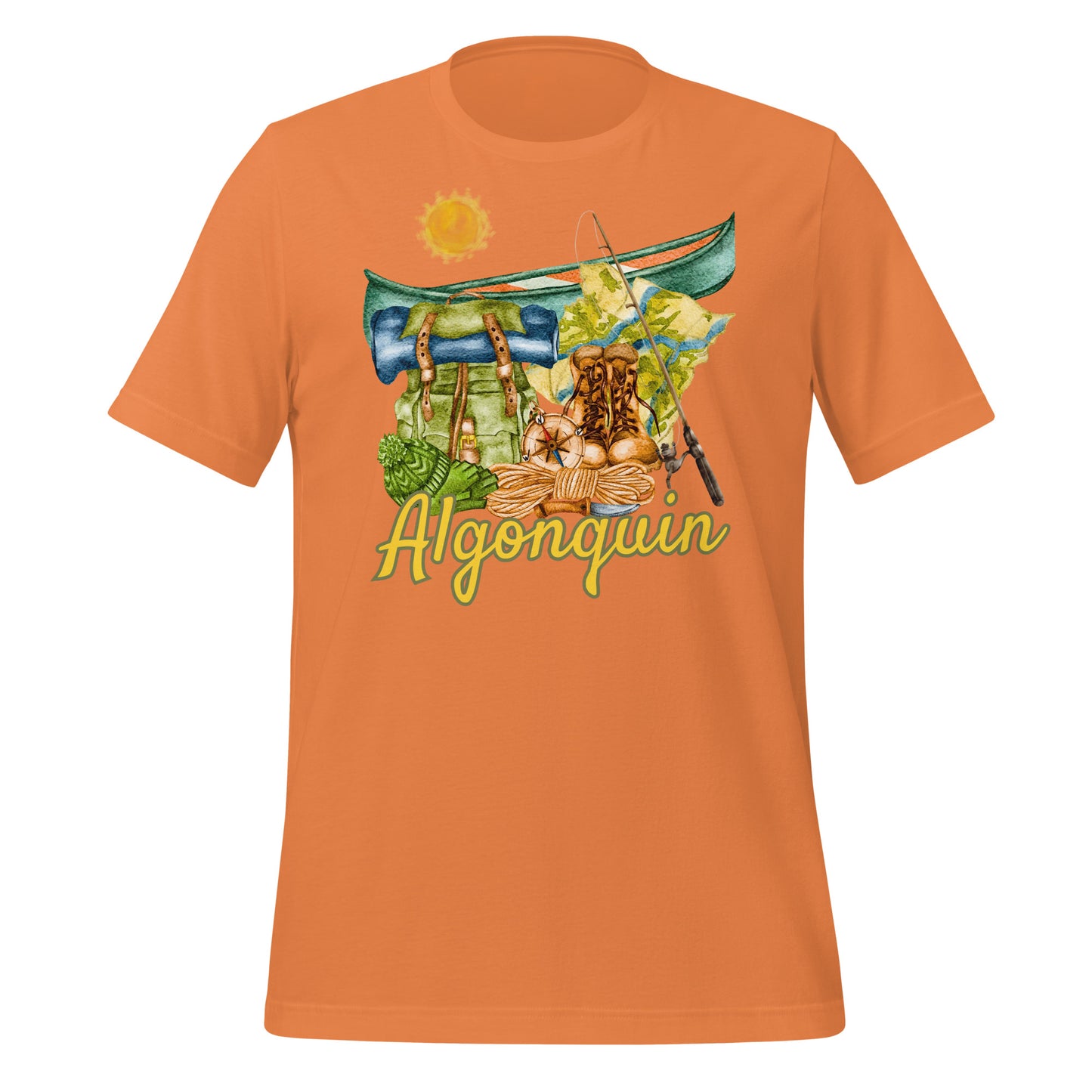 Algonquin Painted Canoe Scene - Unisex t-shirt