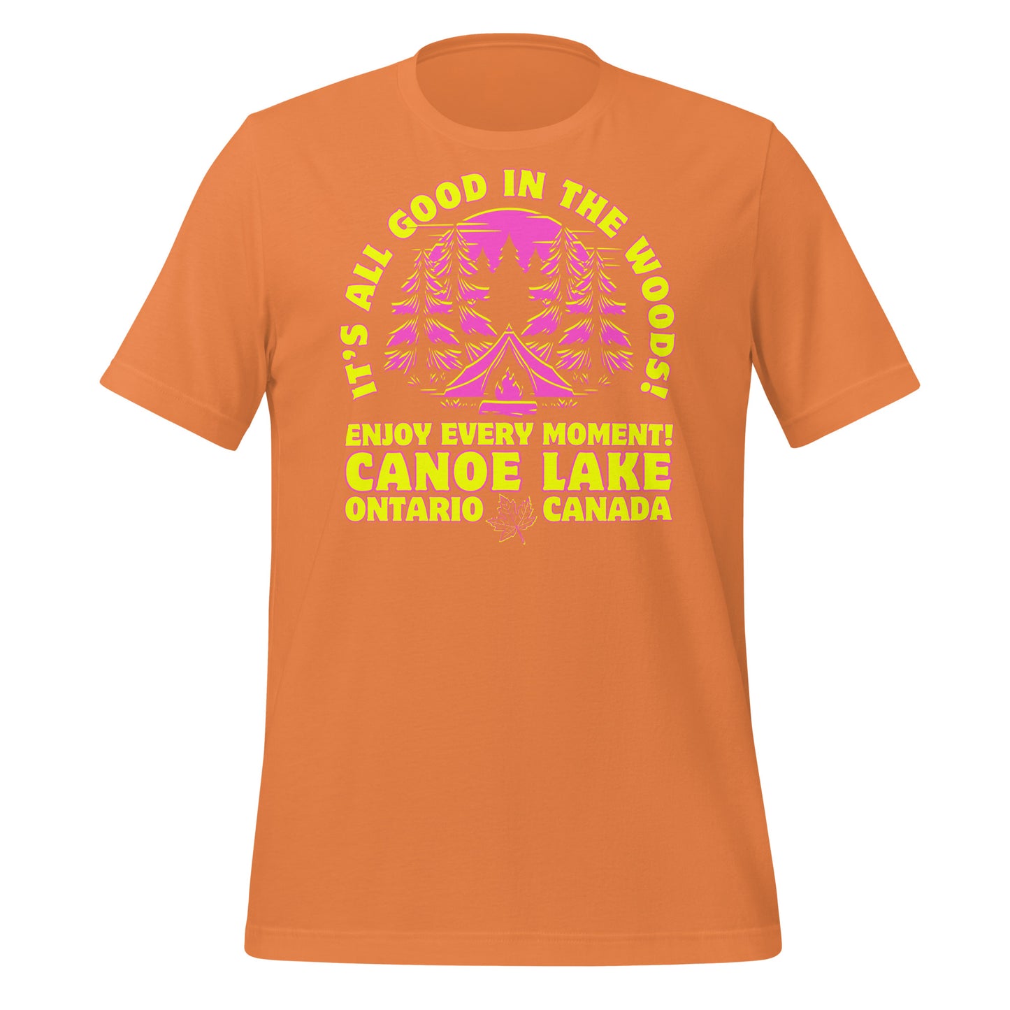 It's All Good In The Woods Canoe Lake Pink - Unisex t-shirt