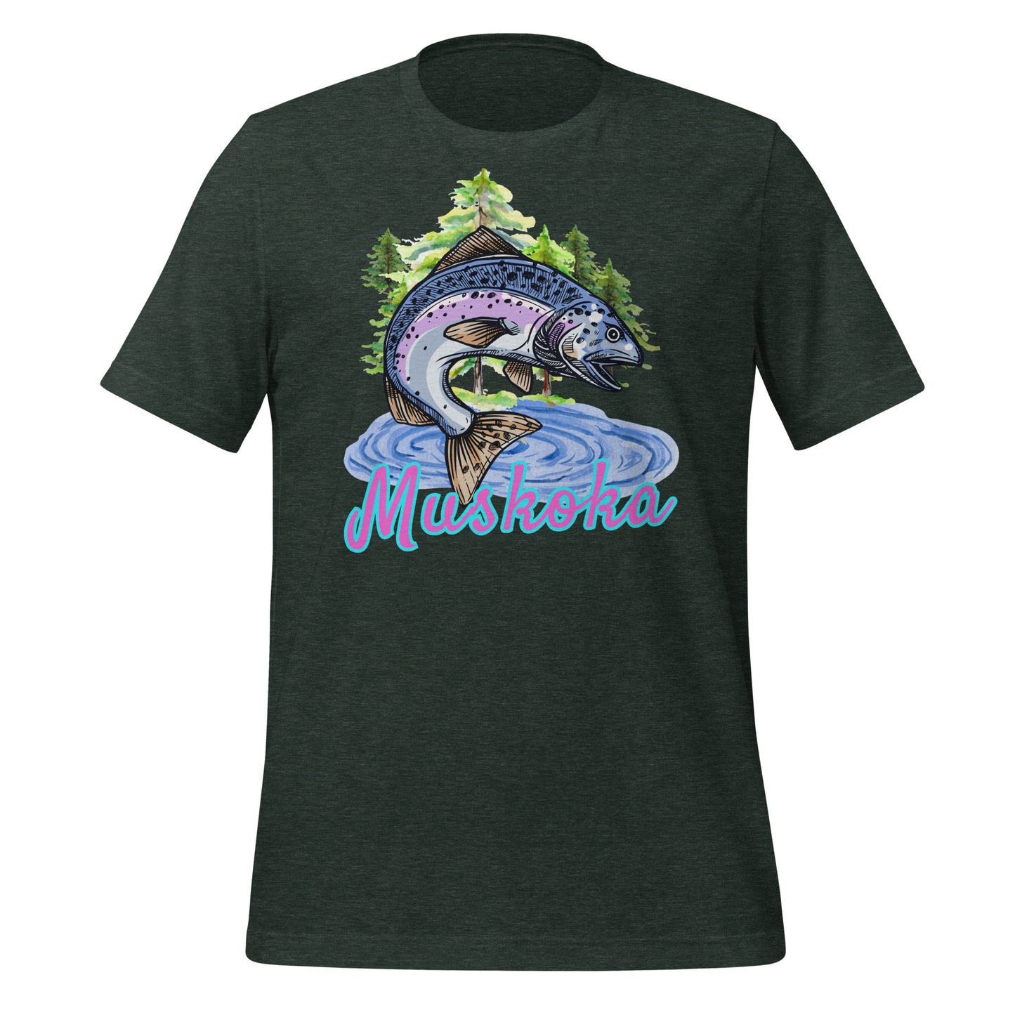 Muskoka Painted Trout Scene - Unisex t-shirt