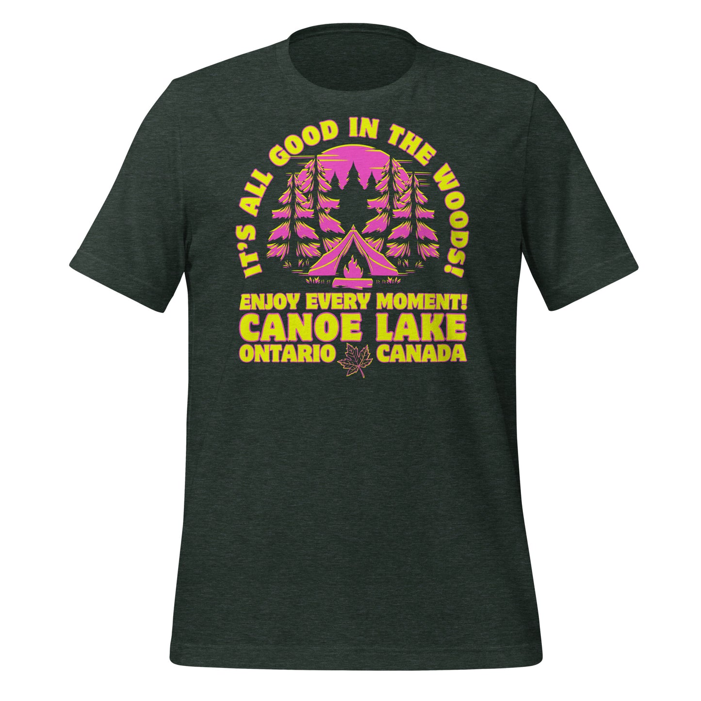 It's All Good In The Woods Canoe Lake Pink - Unisex t-shirt