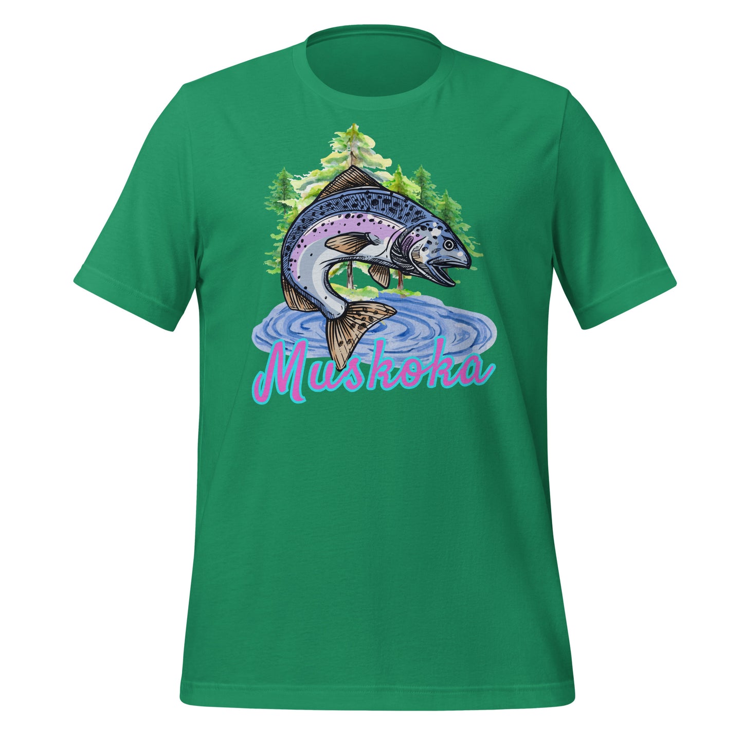 Muskoka Painted Trout Scene - Unisex t-shirt
