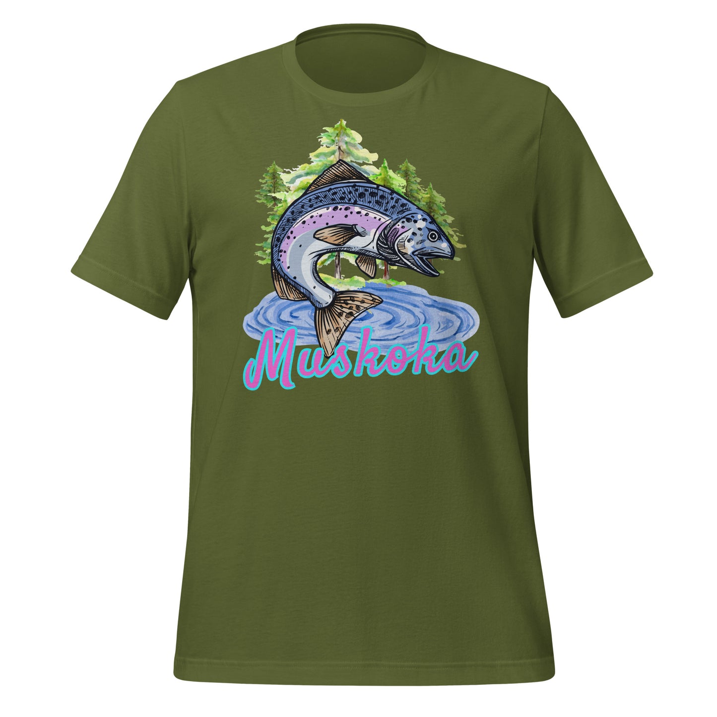 Muskoka Painted Trout Scene - Unisex t-shirt
