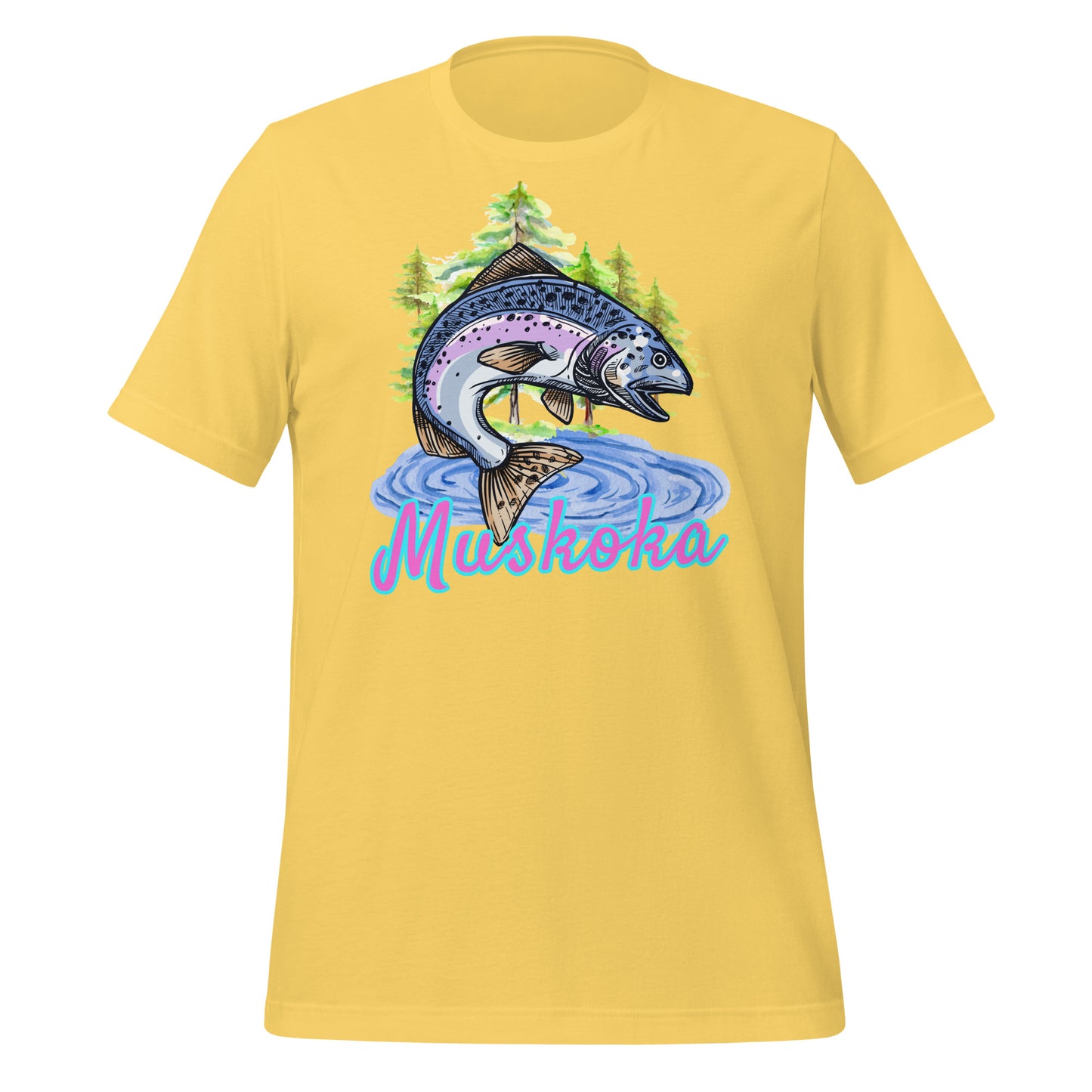 Muskoka Painted Trout Scene - Unisex t-shirt