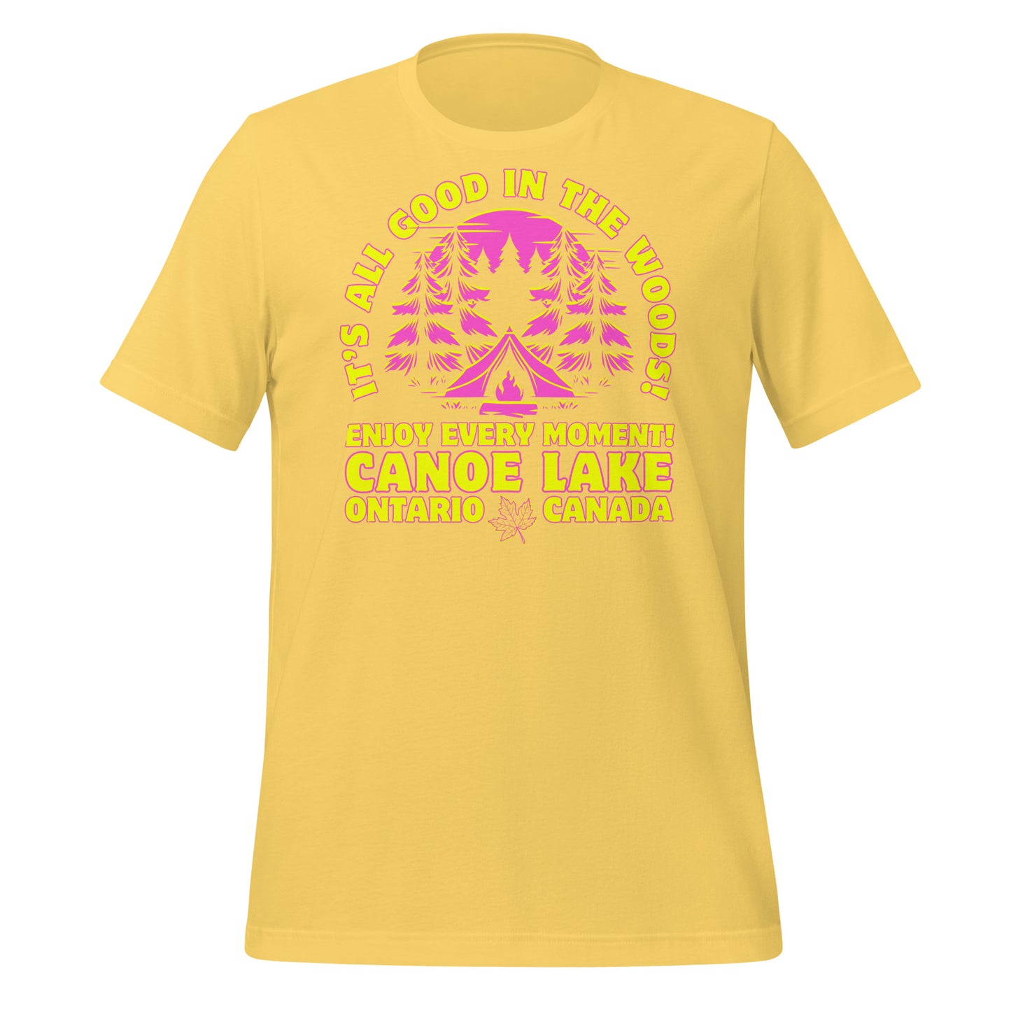 It's All Good In The Woods Canoe Lake Pink - Unisex t-shirt