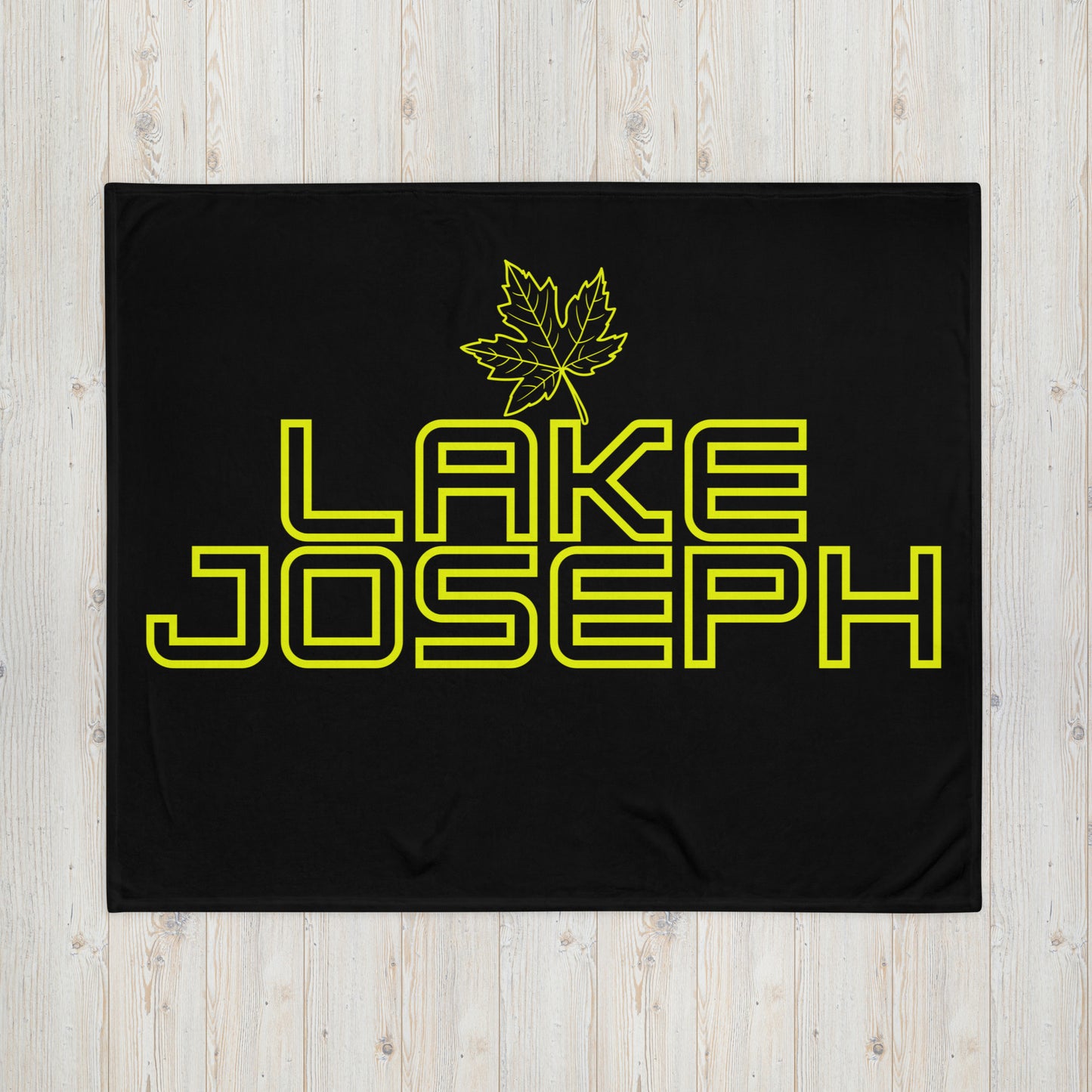 Lake Joseph Ontario Leaf - Campfire Blanket - Throw Blanket