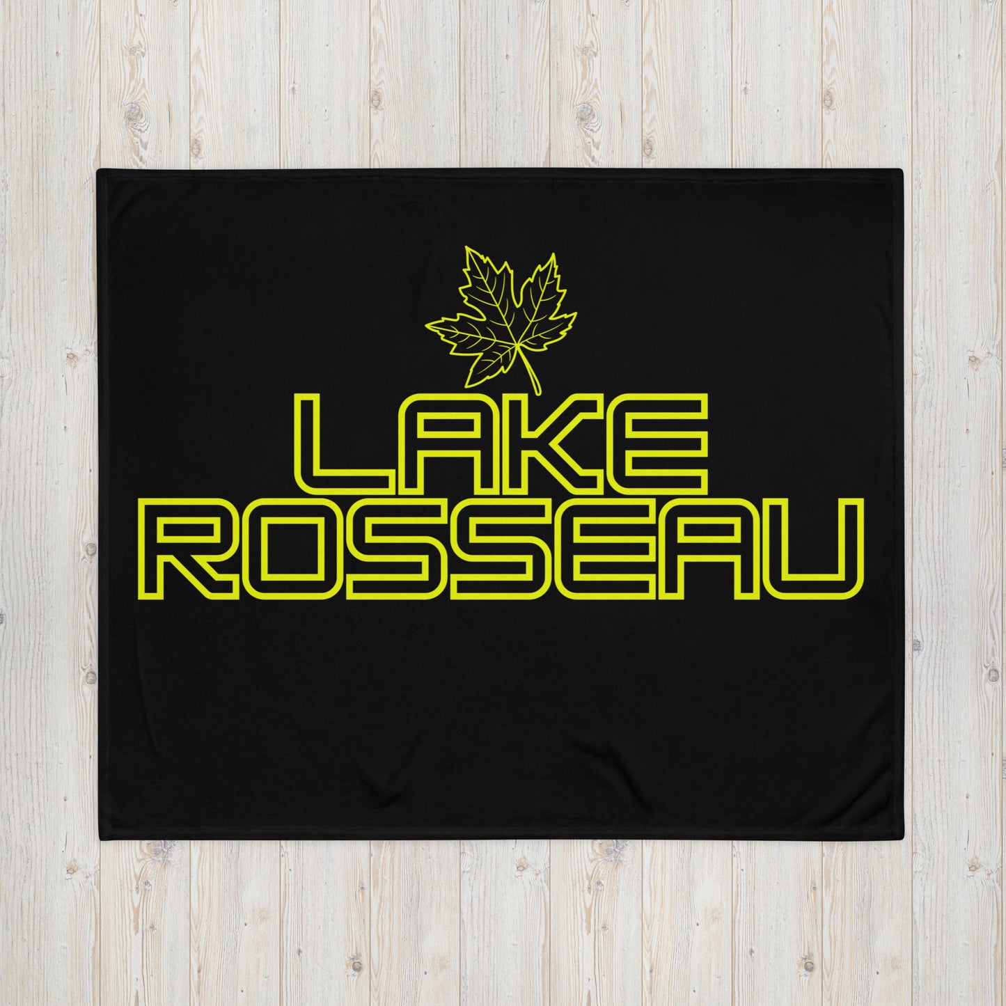 Lake Rosseau Ontario Leaf - Campfire Blanket - Throw Blanket