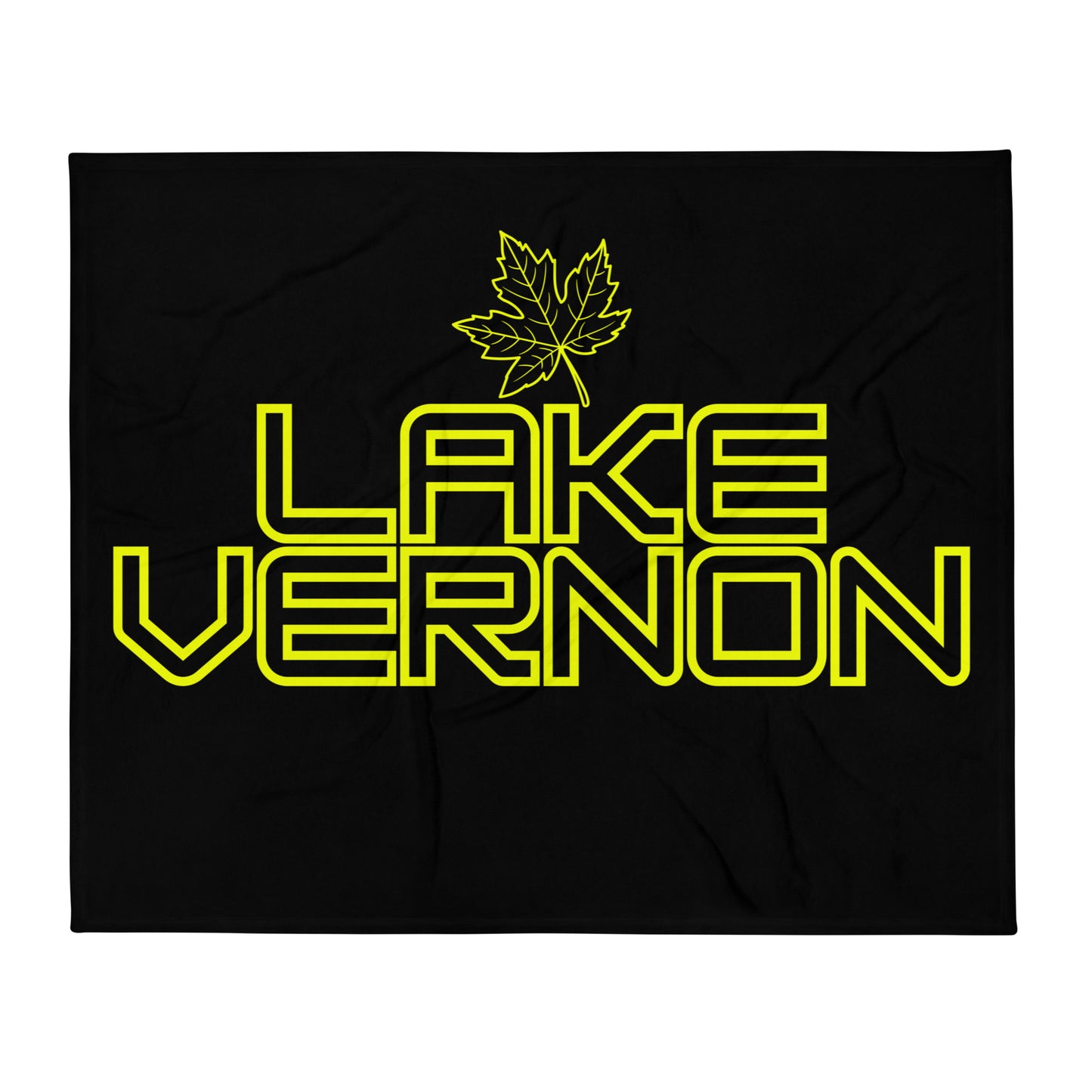 Lake Vernon Ontario Leaf - Campfire Blanket - Throw Blanket