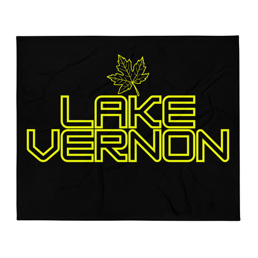Lake Vernon Ontario Leaf - Campfire Blanket - Throw Blanket