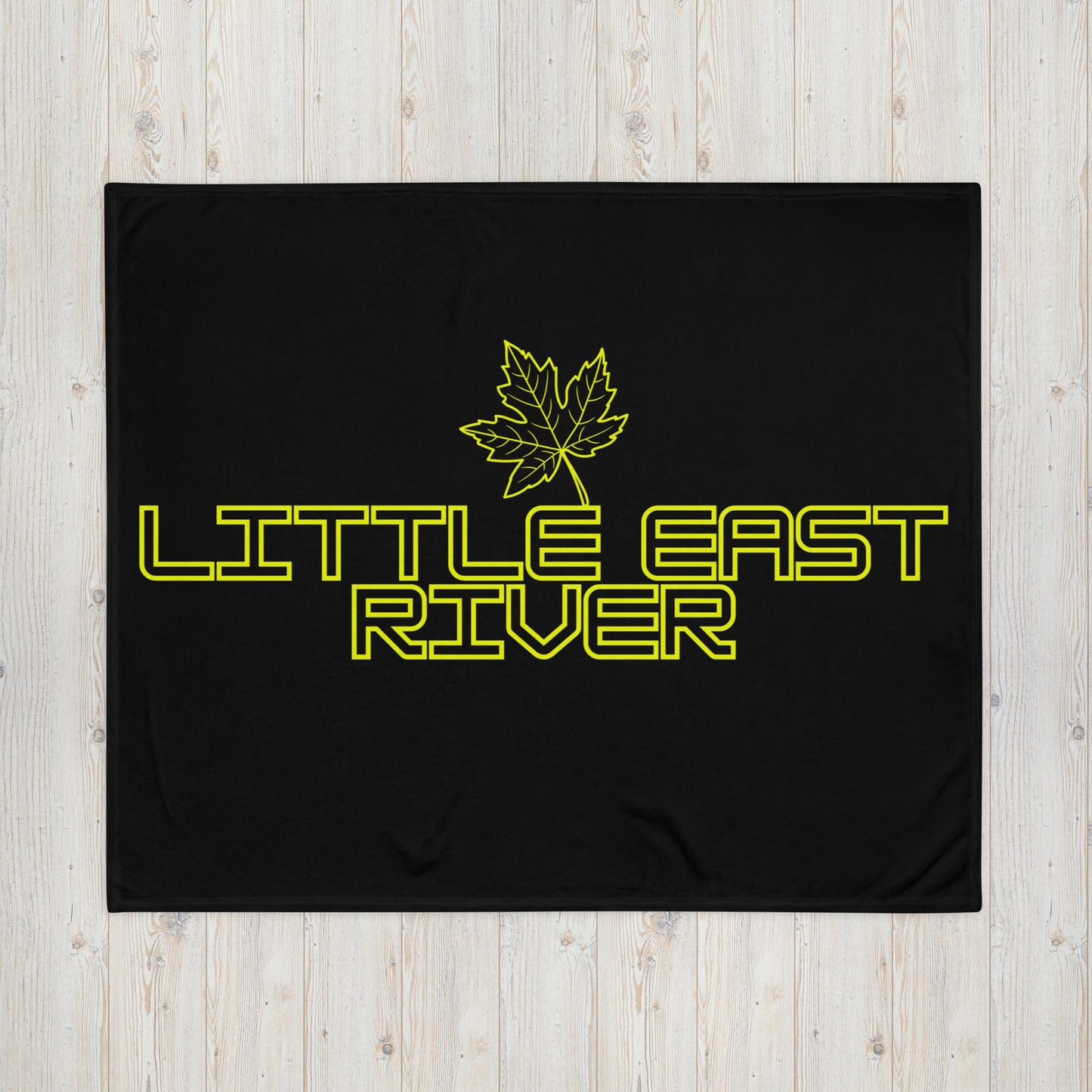 Little East River Ontario Leaf - Campfire Blanket - Throw Blanket