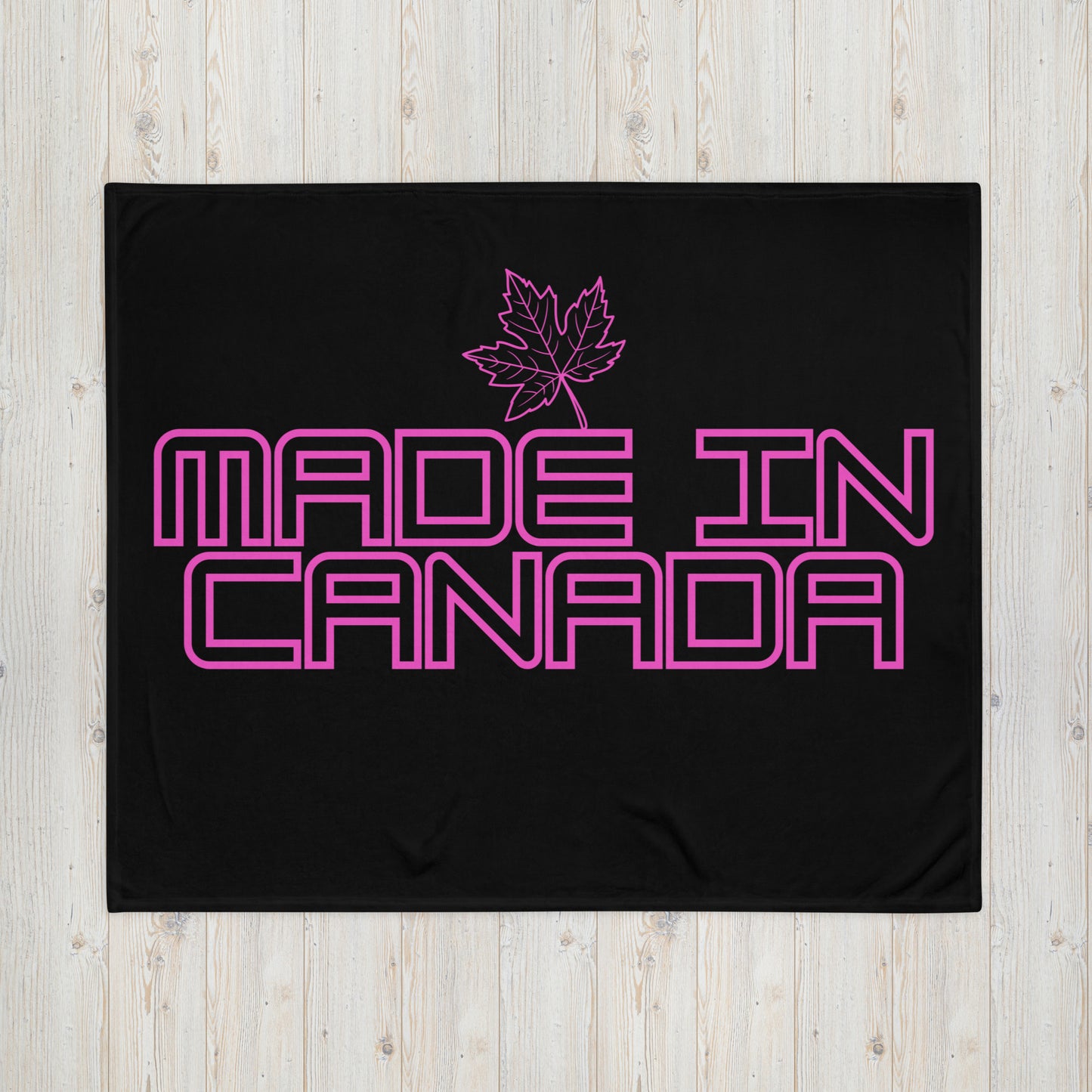 Made in Canada Leaf - Campfire Blanket - Throw Blanket