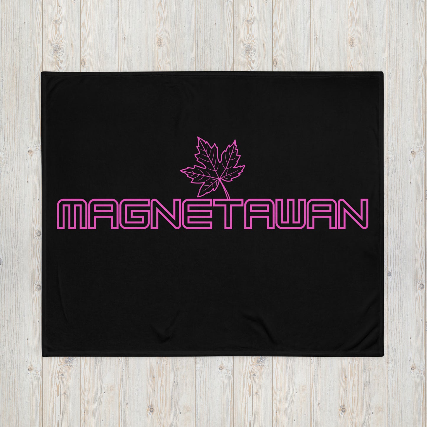 Magnetawan Ontario Leaf - Campfire Blanket - Throw Blanket