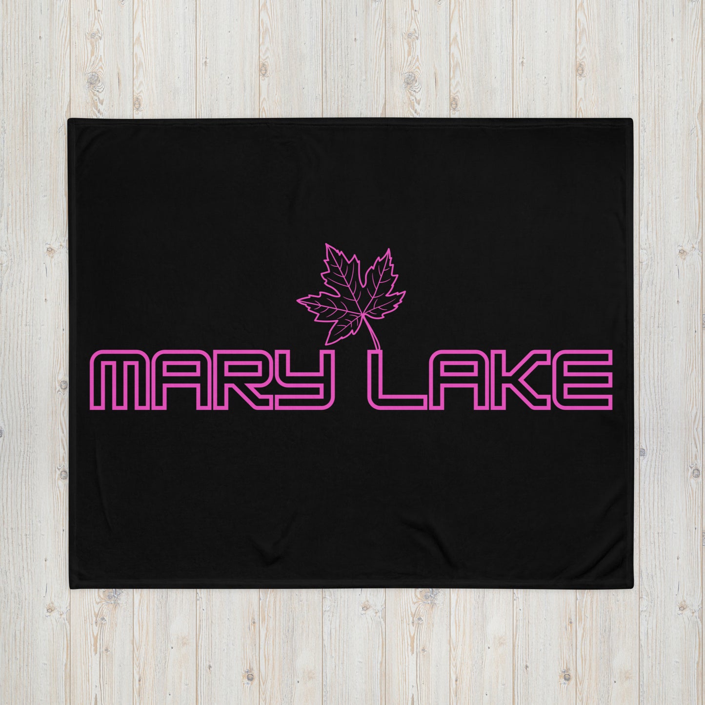 Mary Lake Ontario Leaf - Campfire Blanket - Throw Blanket