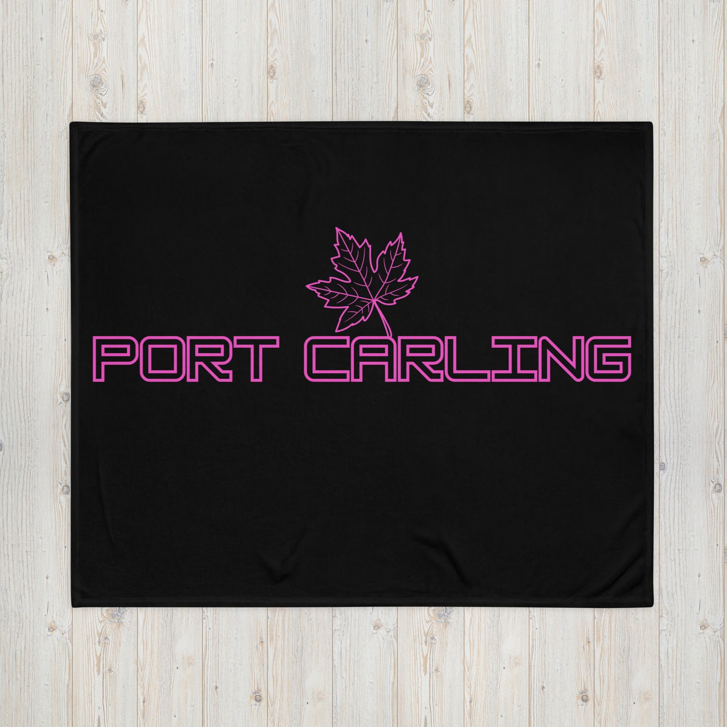 Port Carling Ontario Leaf - Campfire Blanket - Throw Blanket