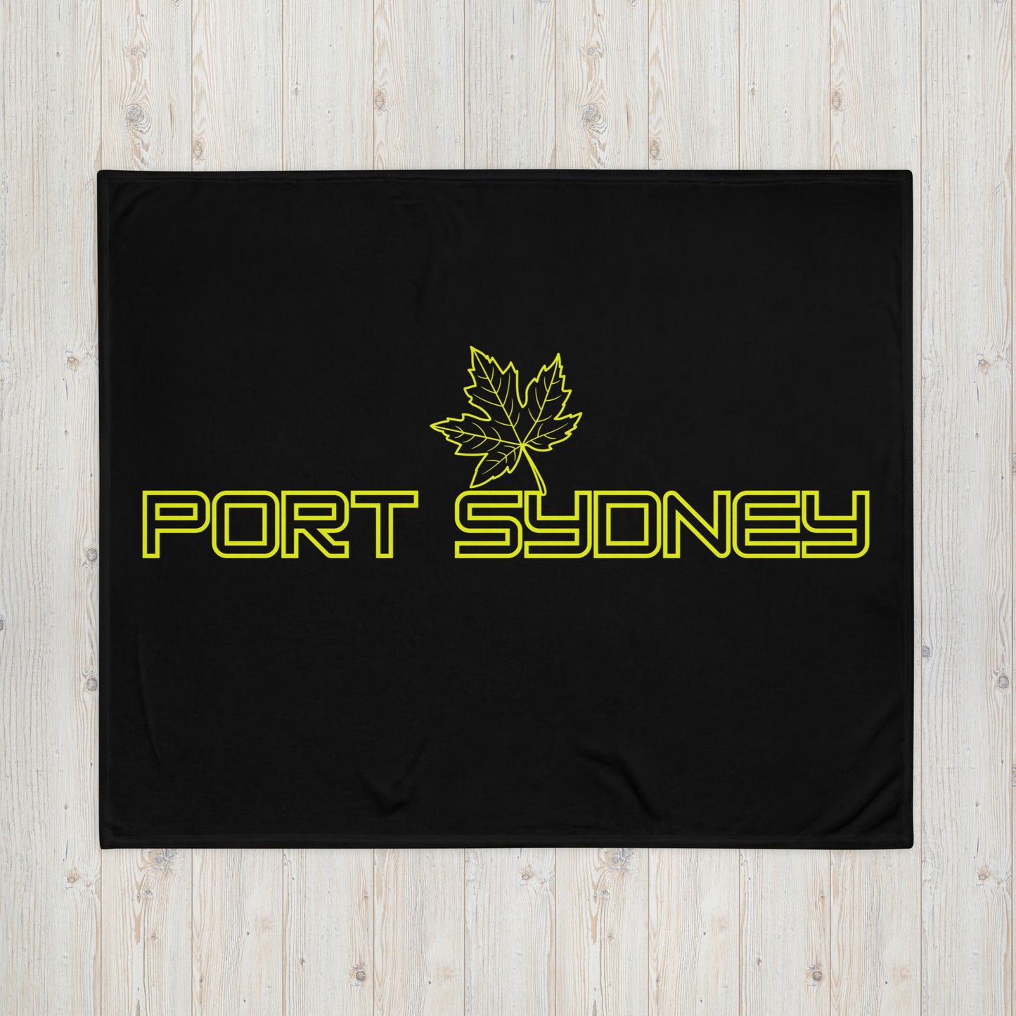 Port Sydney Ontario Leaf - Campfire Blanket - Throw Blanket