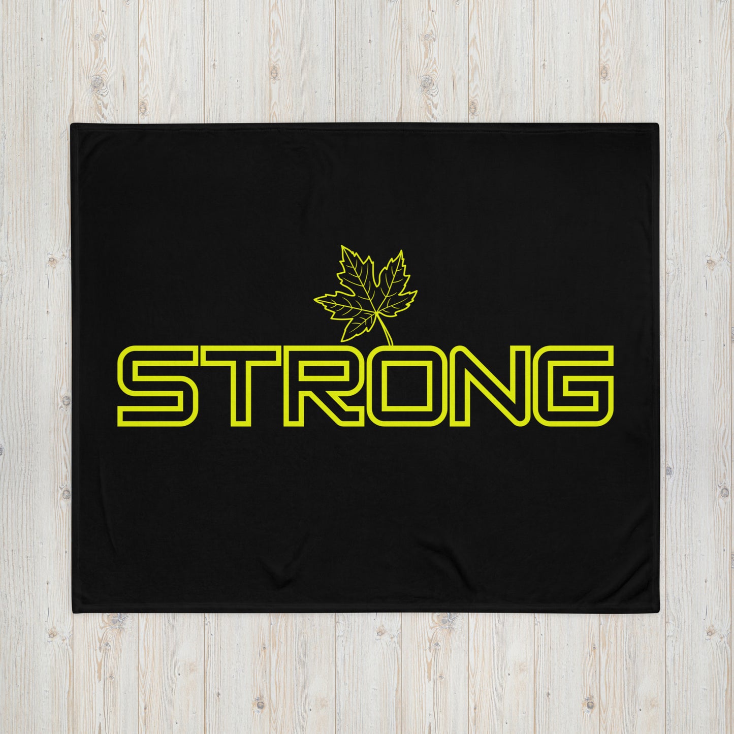 Strong Ontario Maple Leaf - Campfire Blanket - Throw Blanket