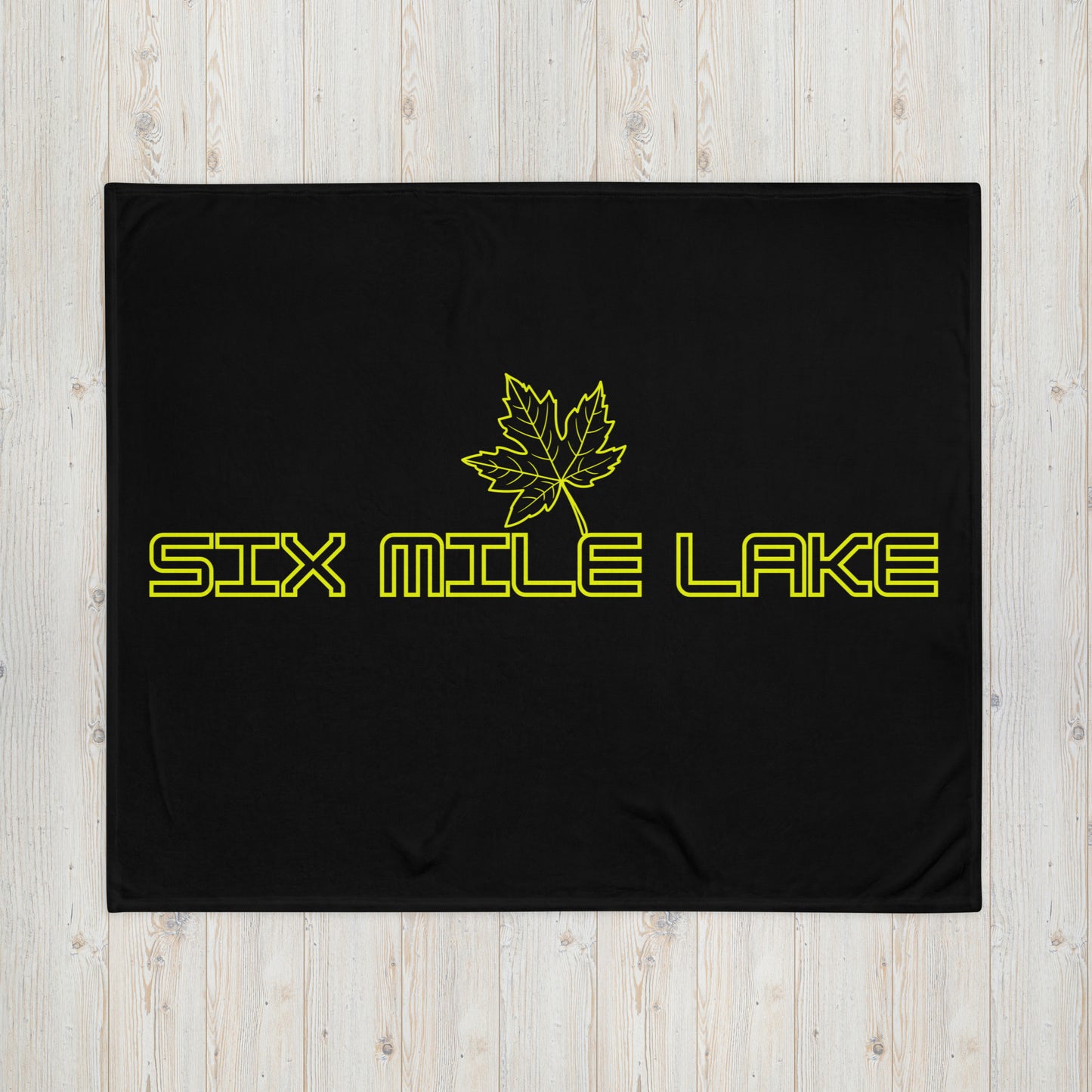 Six Mile Lake Ontario Maple Leaf - Campfire Blanket - Throw Blanket