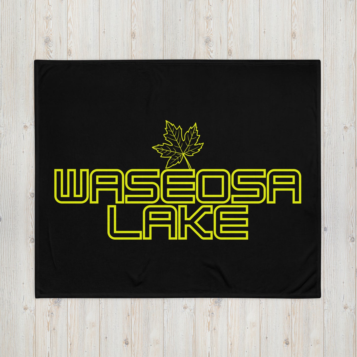 Waseosa Lake Ontario Maple Leaf - Campfire Blanket - Throw Blanket