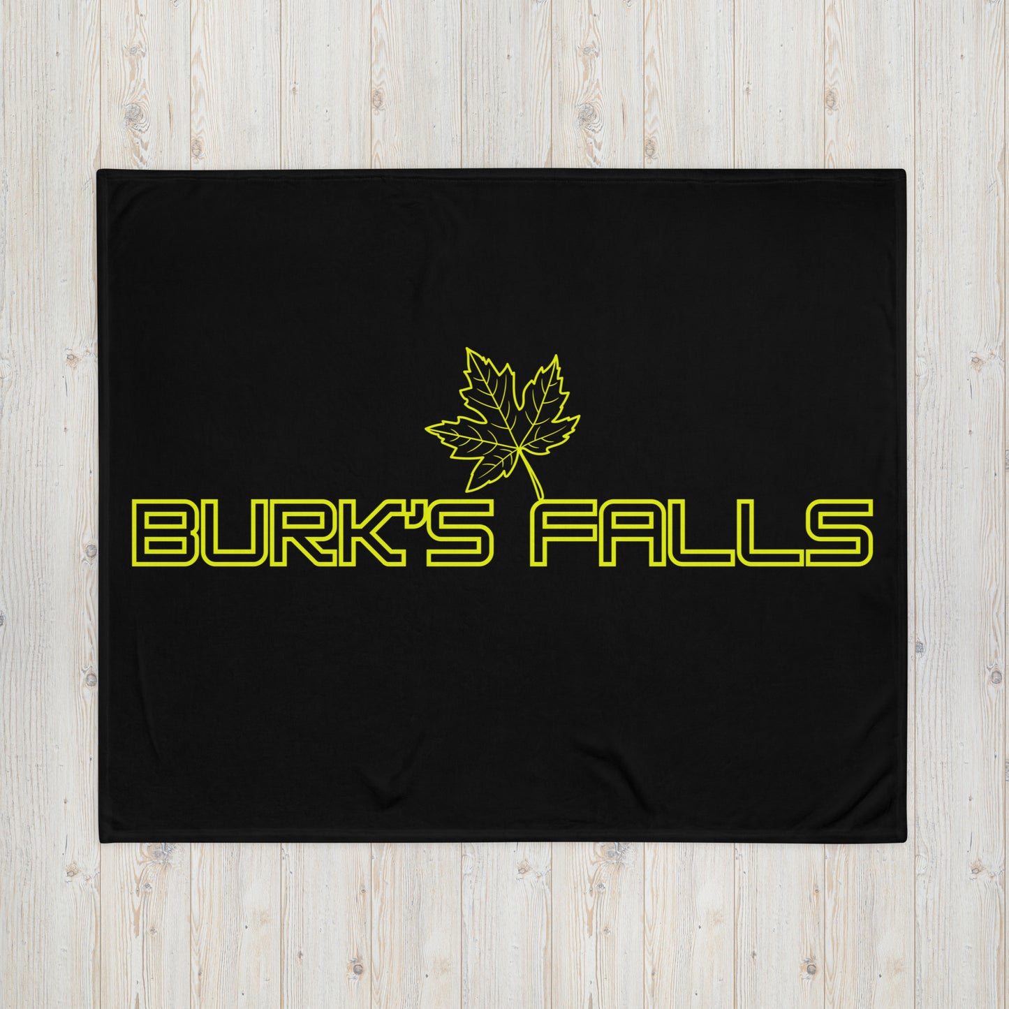 Burk's Falls Ontario Maple Leaf - Campfire Blanket - Throw Blanket