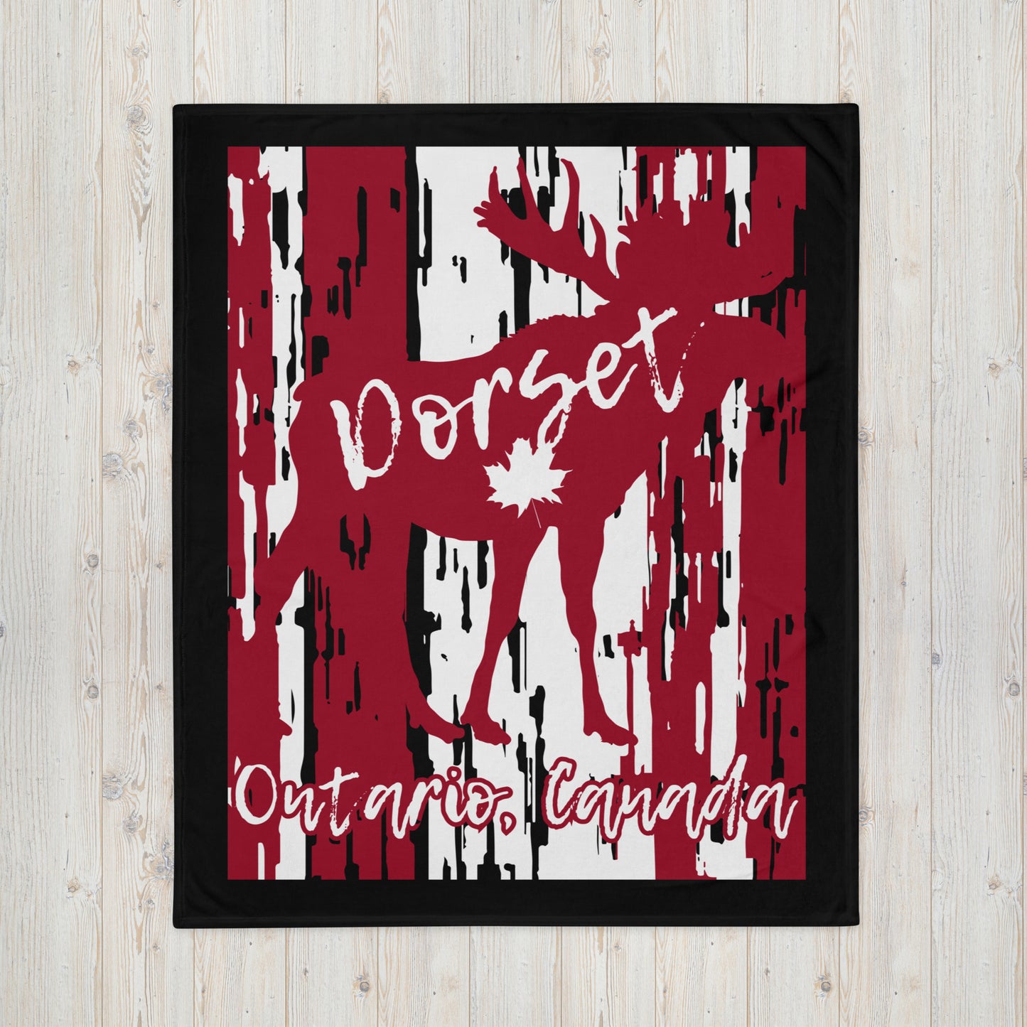 Dorset Ontario Moose - Campfire Blanket - Throw Blanket