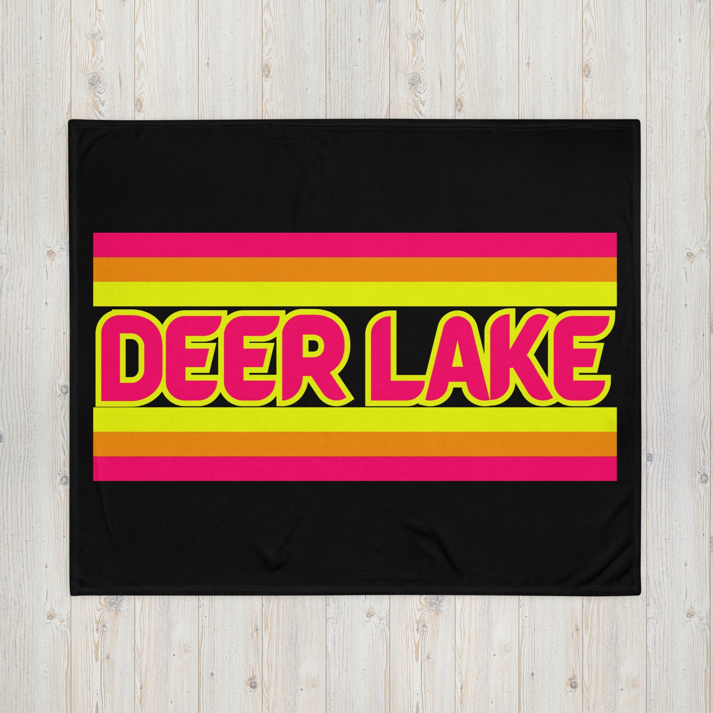 Deer Lake Ontario - Stripes - Campfire Blanket - Throw Blanket