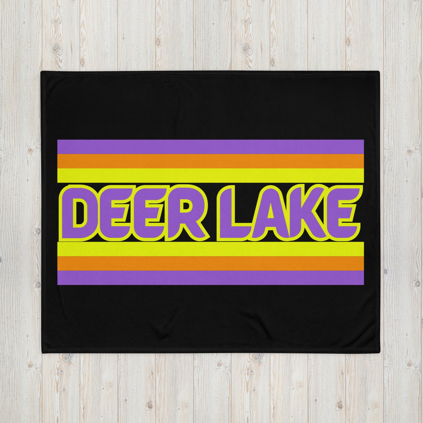 Deer Lake Ontario - Stripes - Campfire Blanket - Throw Blanket