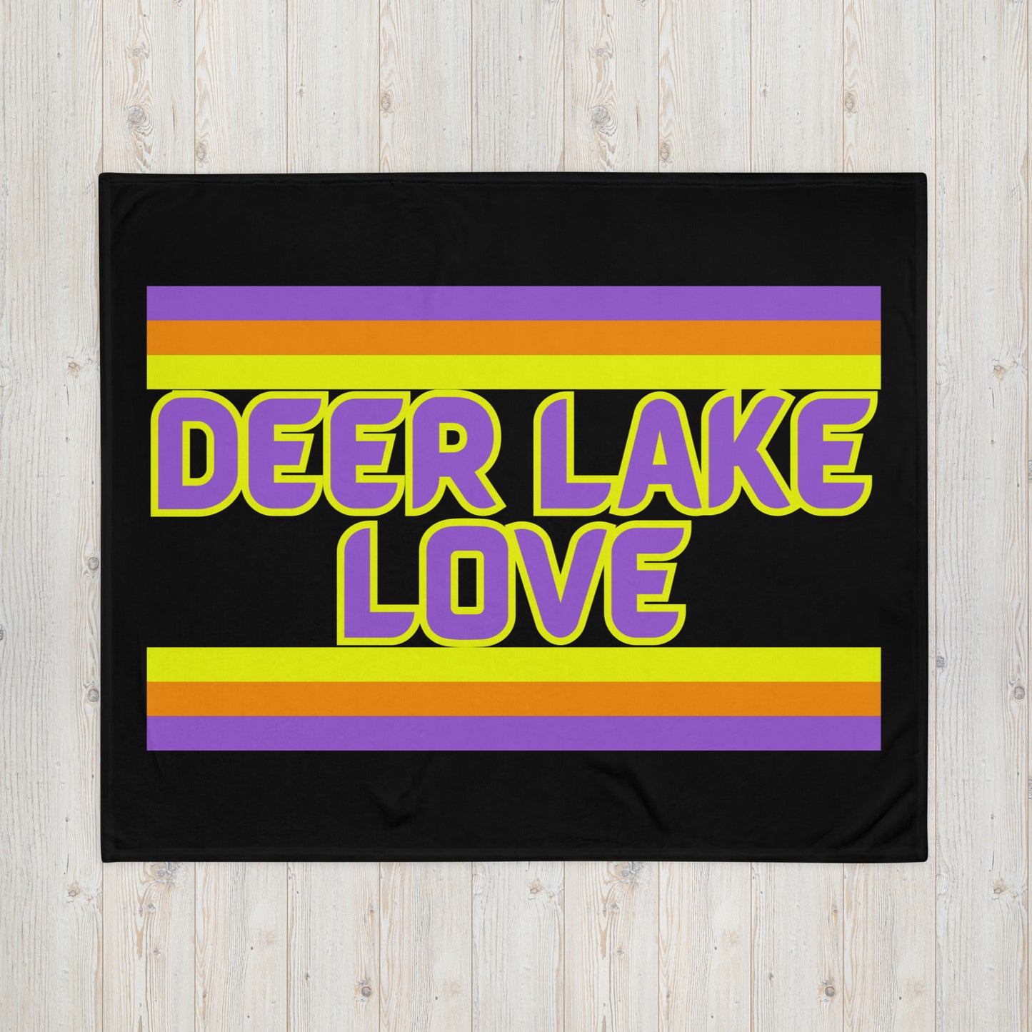 Deer Lake Love - Stripes - Campfire Blanket - Throw Blanket