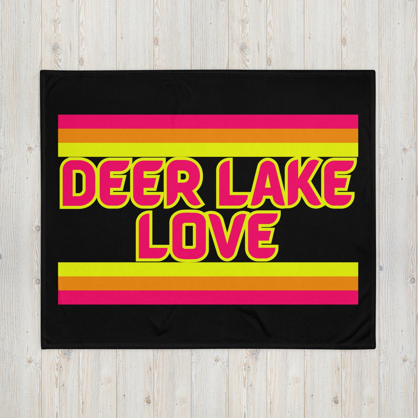 Deer Lake Love - Stripes - Campfire Blanket - Throw Blanket