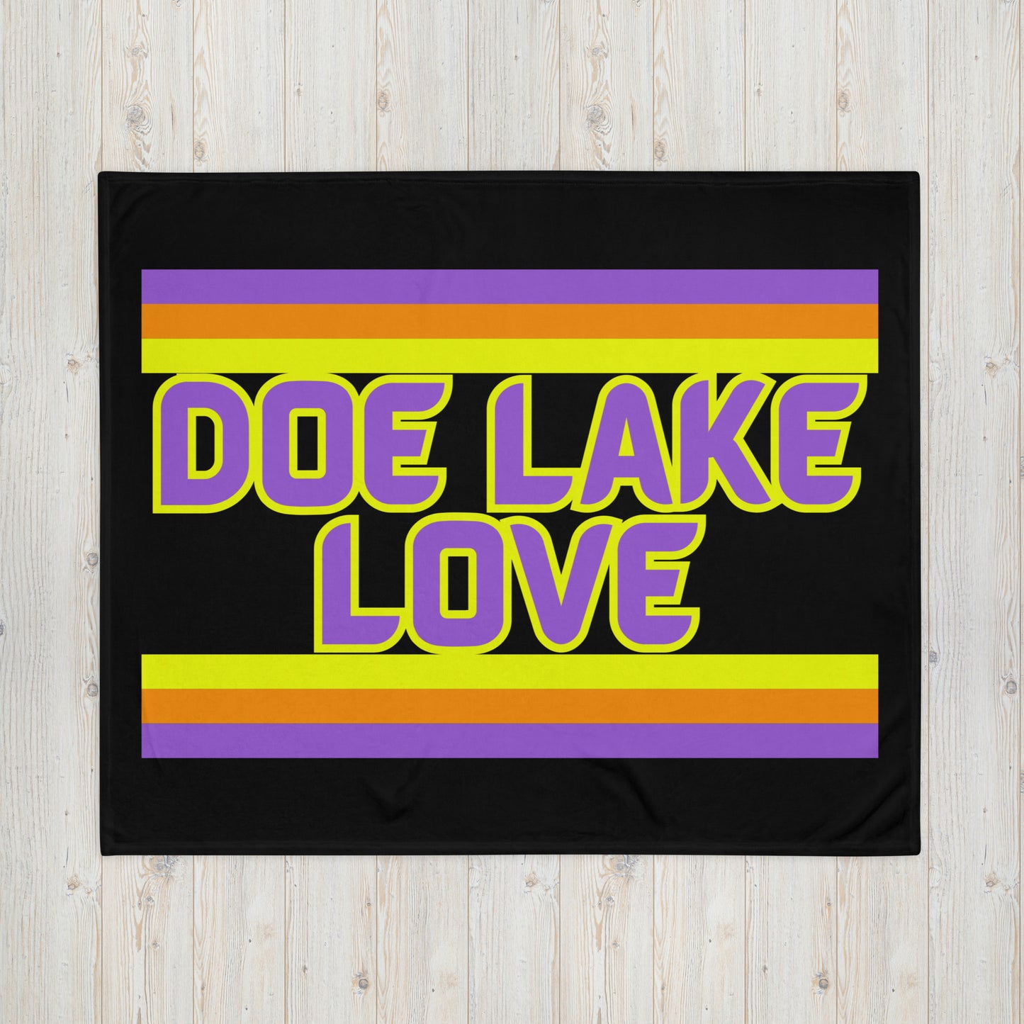 Doe Lake Love - Stripes - Campfire Blanket - Throw Blanket