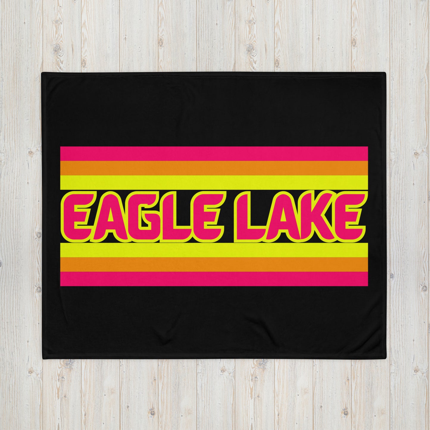 Eagle Lake Ontario - Stripes - Campfire Blanket - Throw Blanket