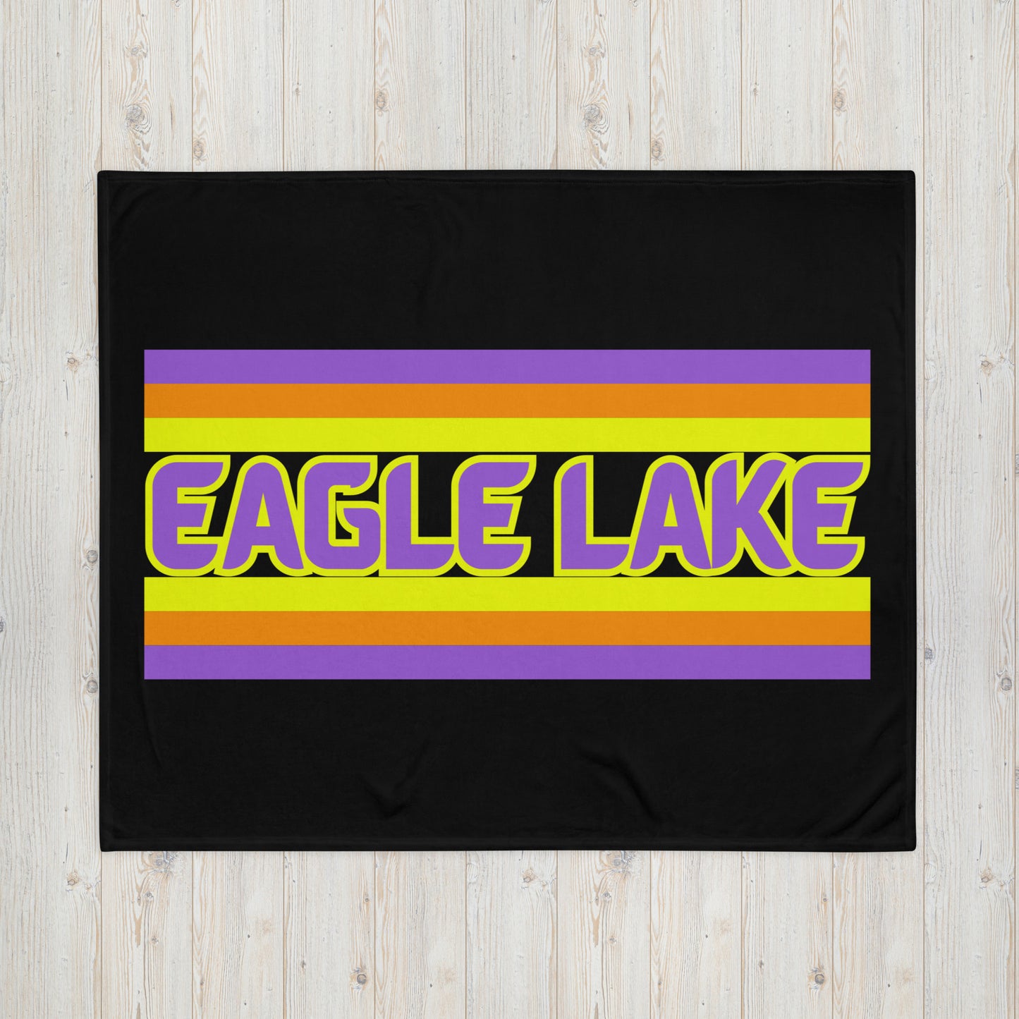 Eagle Lake Ontario - Stripes - Campfire Blanket - Throw Blanket