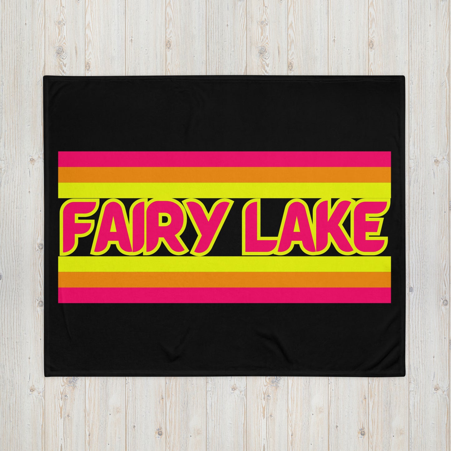 Fairy Lake Ontario - Stripes - Campfire Blanket - Throw Blanket