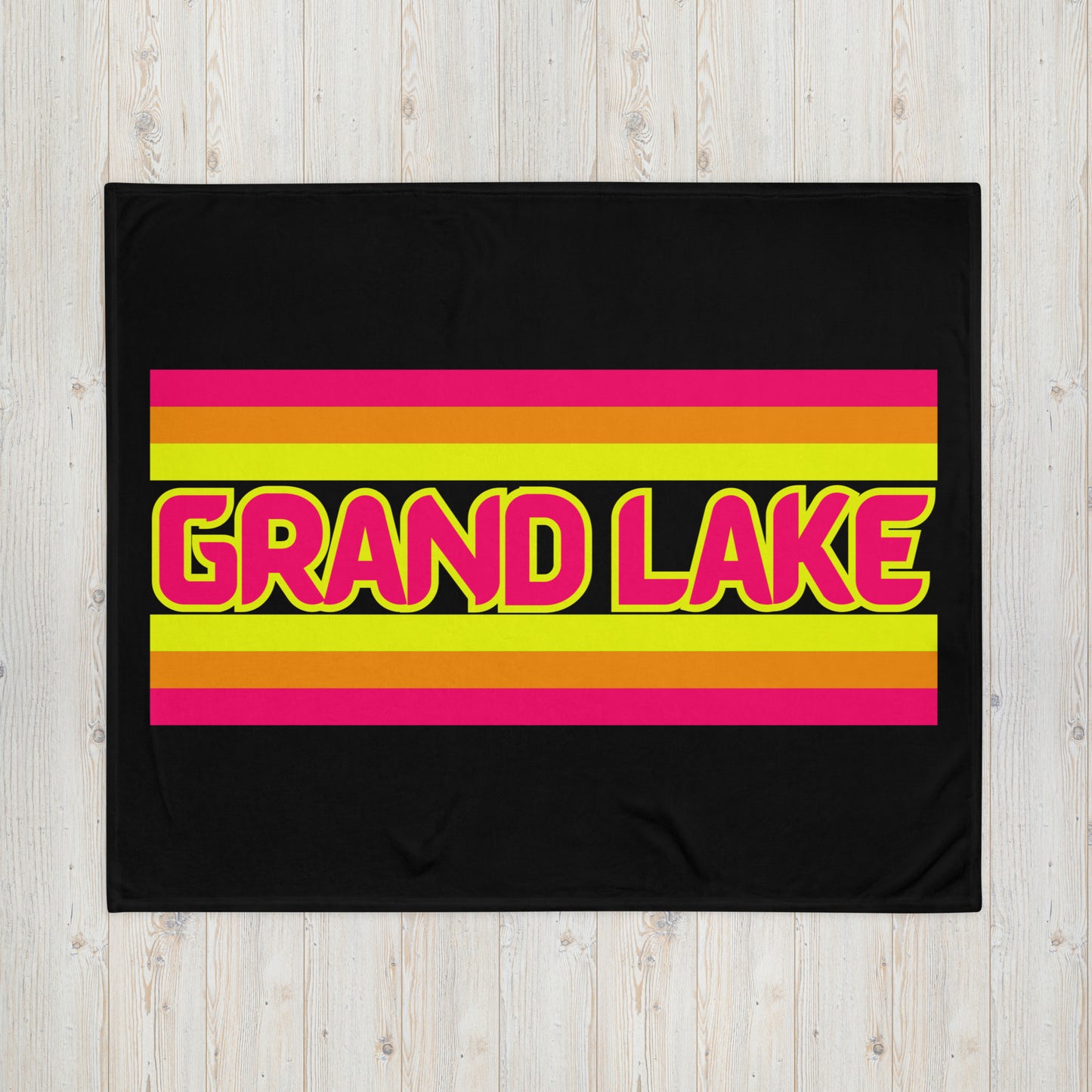 Grand Lake Ontario - Stripes - Campfire Blanket - Throw Blanket