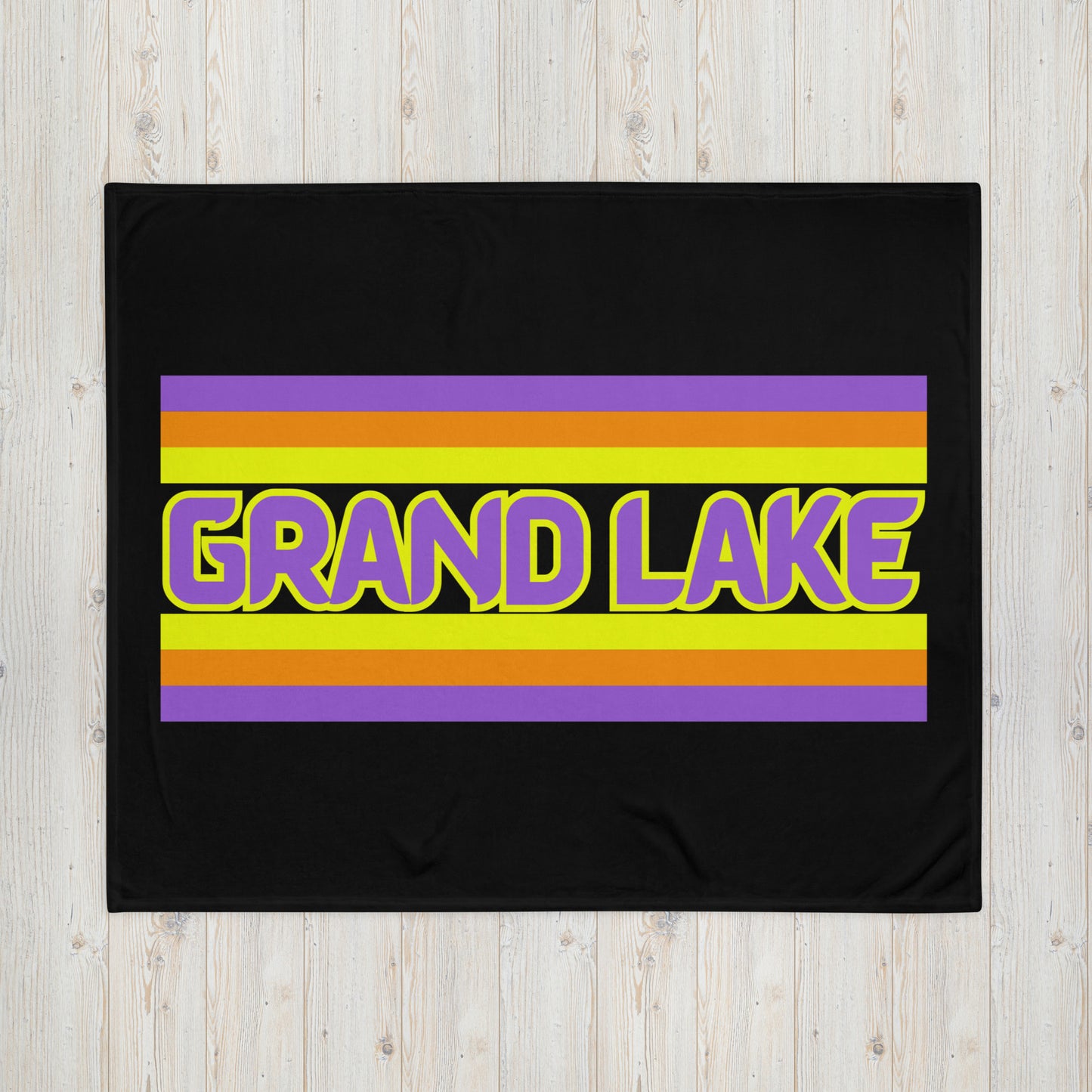 Grand Lake Ontario - Stripes - Campfire Blanket - Throw Blanket