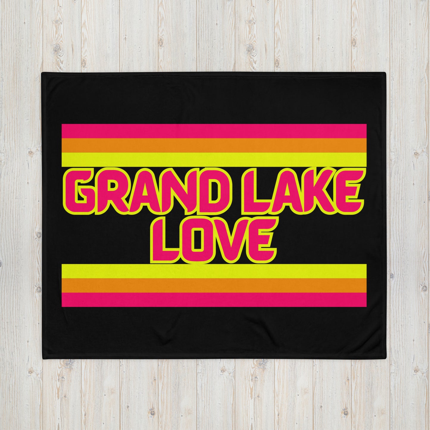 Grand Lake Love - Stripes - Campfire Blanket - Throw Blanket