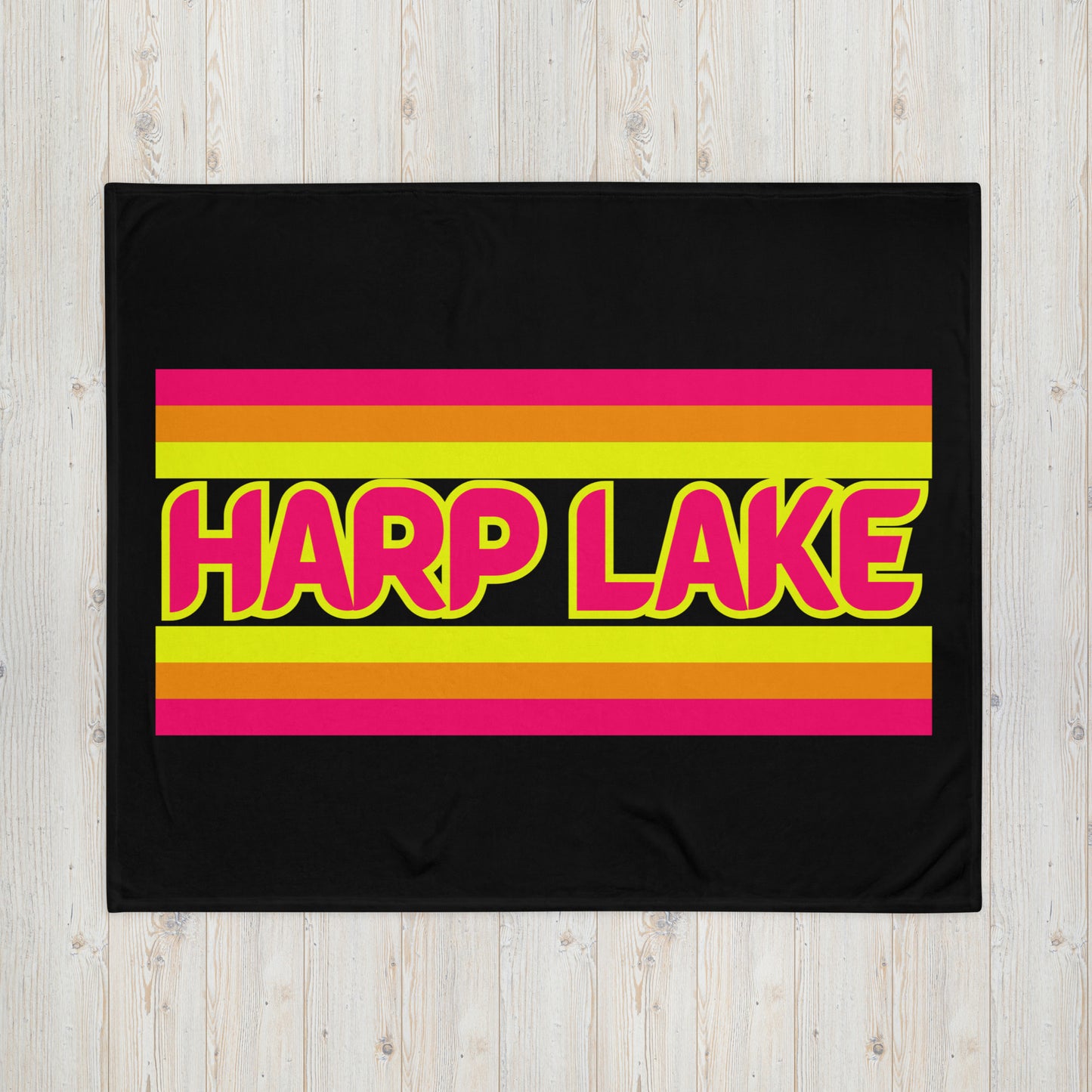 Harp Lake Ontario - Stripes - Campfire Blanket - Throw Blanket