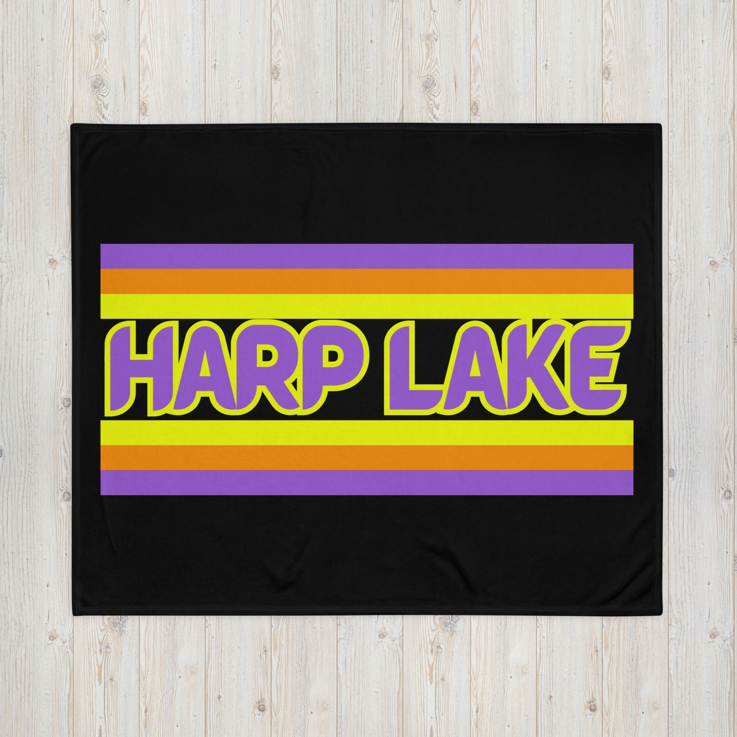 Harp Lake Ontario - Stripes - Campfire Blanket - Throw Blanket
