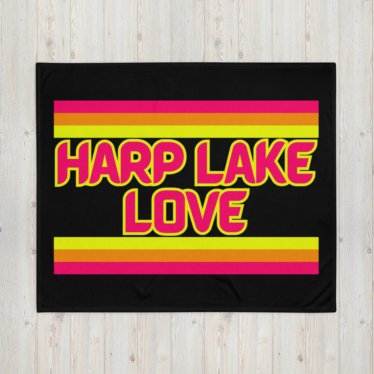 Harp Lake Love - Stripes -  Campfire Blanket - Throw Blanket