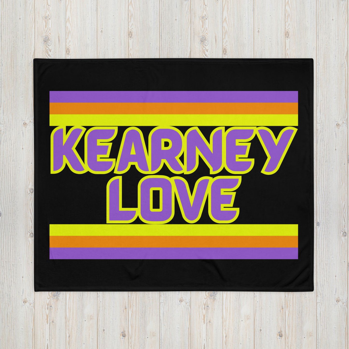 Kearney Love - Stripes - Campfire Blanket - Throw Blanket