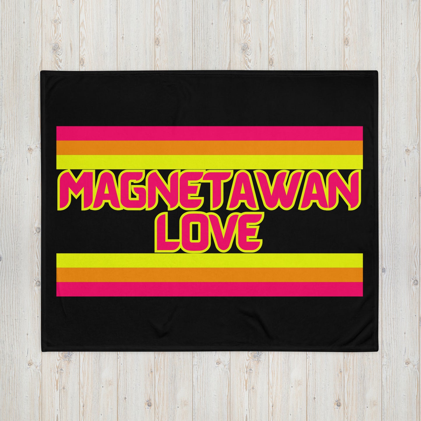 Magnetawan Love - Stripes - Campfire Blanket - Throw Blanket