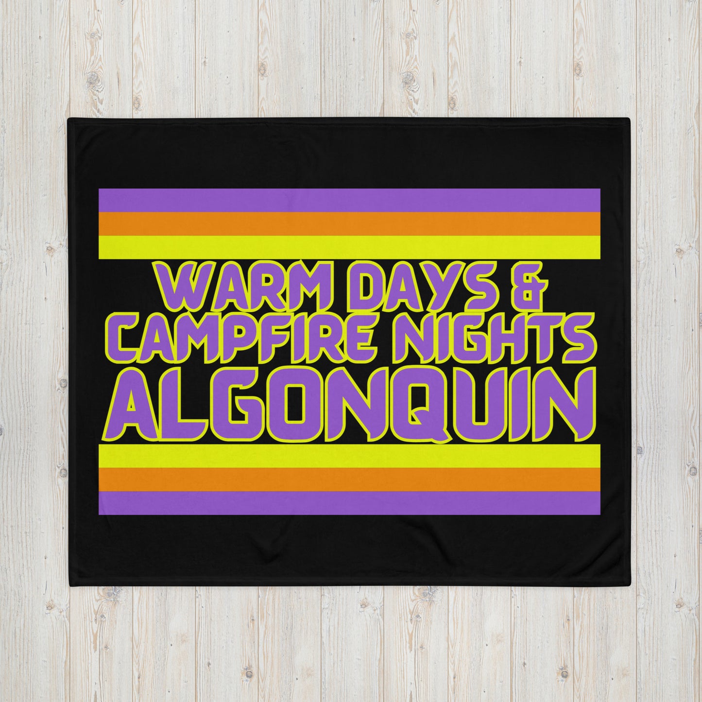 Algonquin - Warm Days & Campfire Nights - Stripes - Campfire Blanket - Throw Blanket