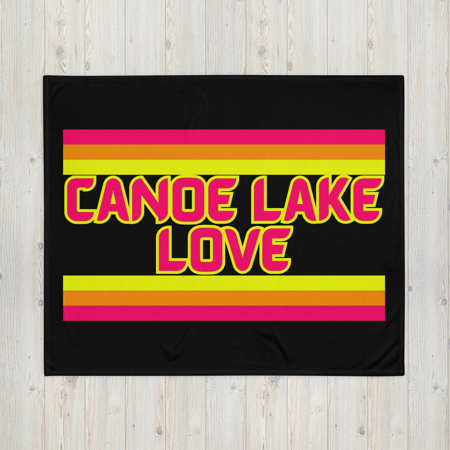 Canoe Lake Love - Stripes - Campfire Blanket - Throw Blanket