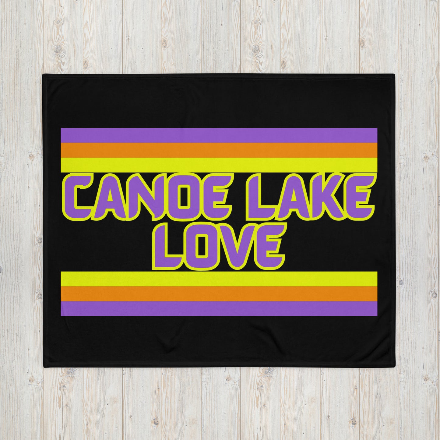 Canoe Lake Love - Stripes - Campfire Blanket - Throw Blanket